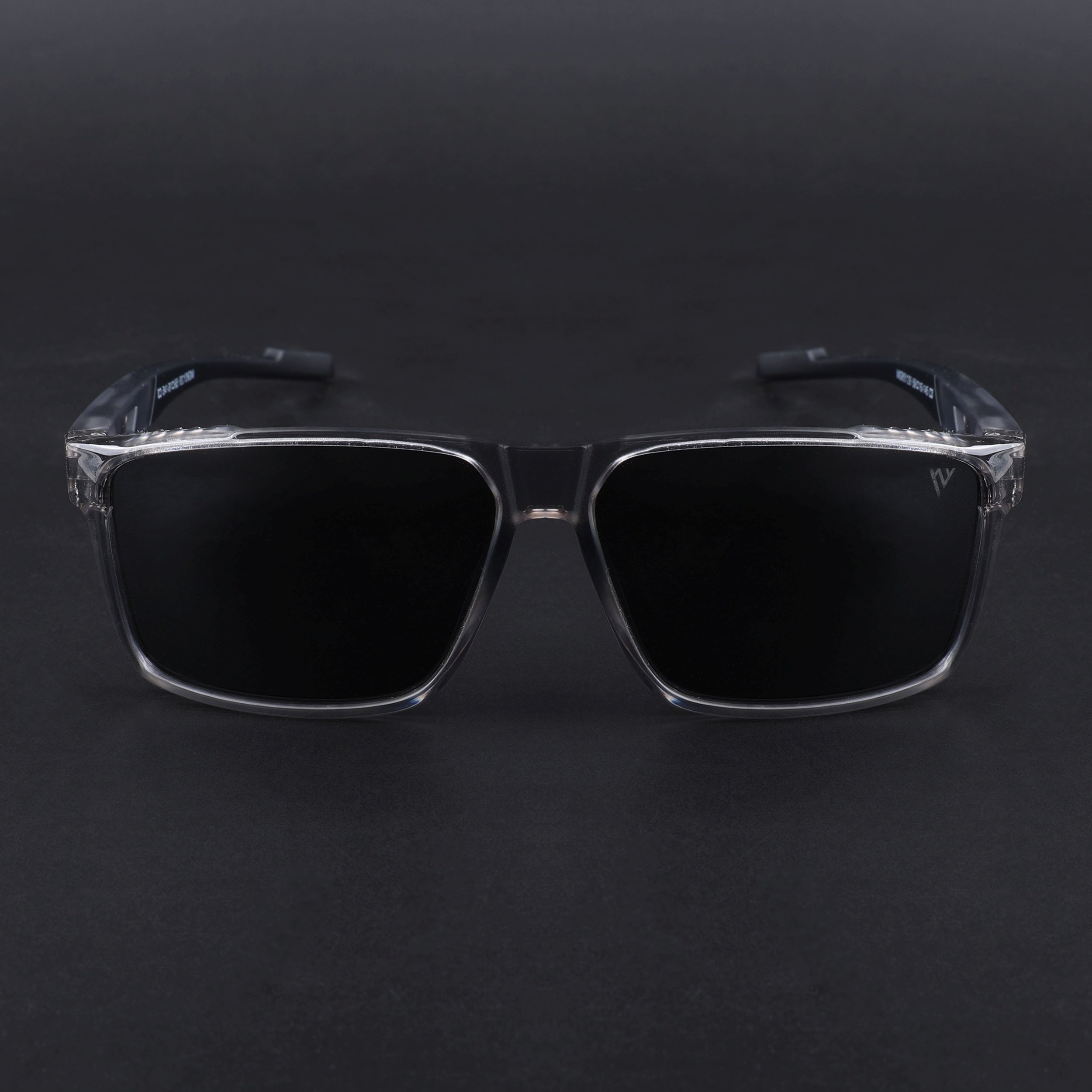 Wayfarer Polarized Sunglasses | Black Lens | Grey Frame - PMG6784