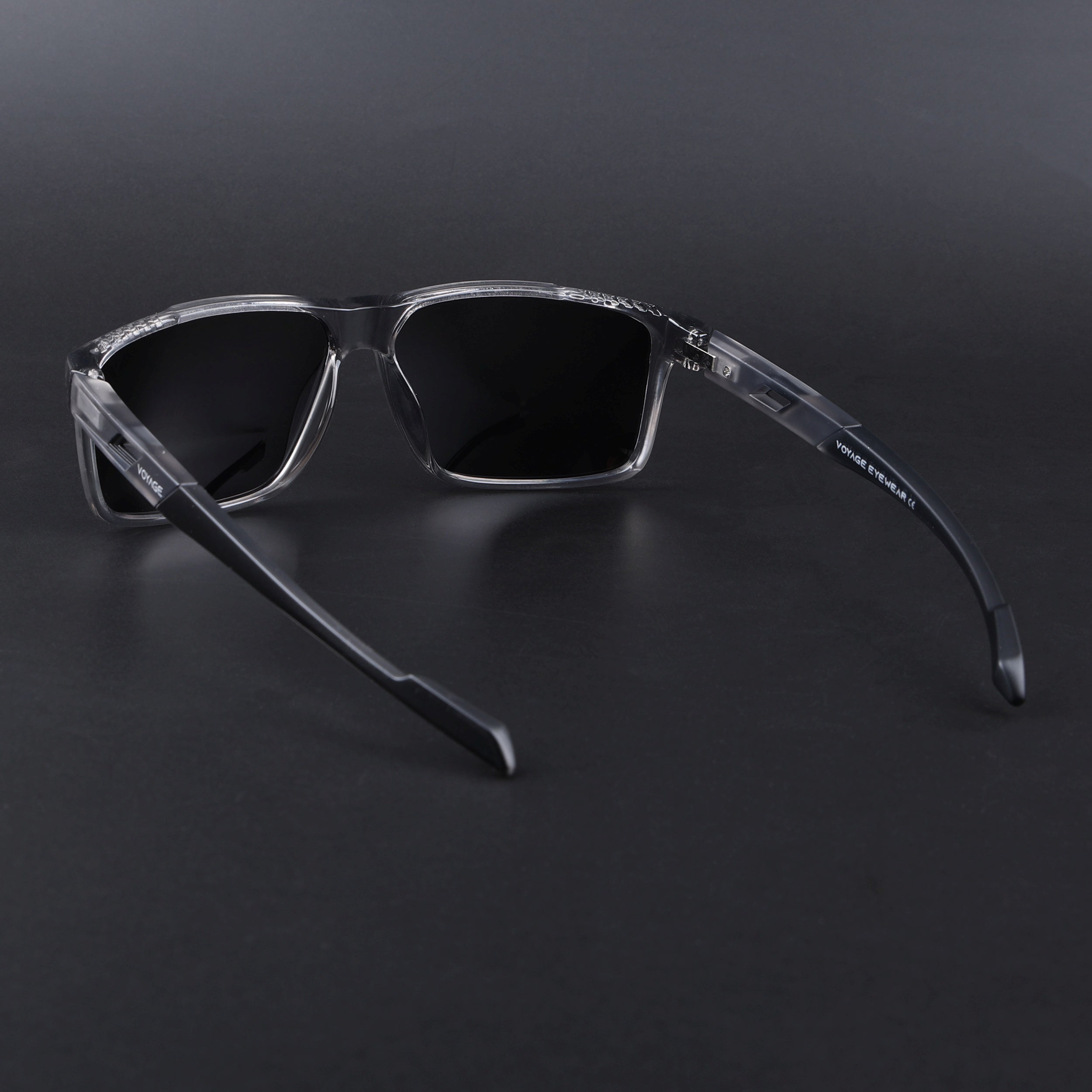 Wayfarer Polarized Sunglasses | Black Lens | Grey Frame - PMG6784