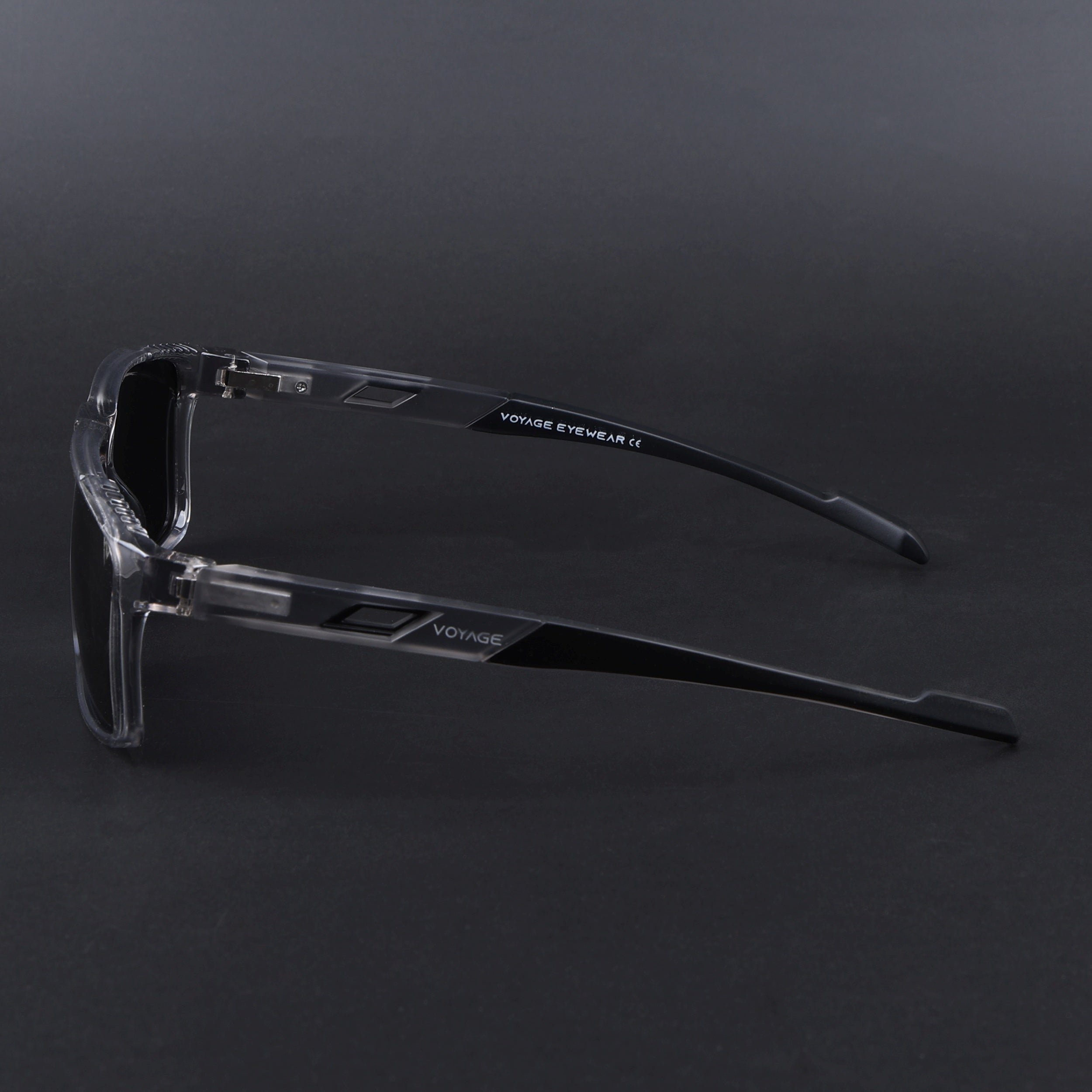 Wayfarer Polarized Sunglasses | Black Lens | Grey Frame - PMG6784