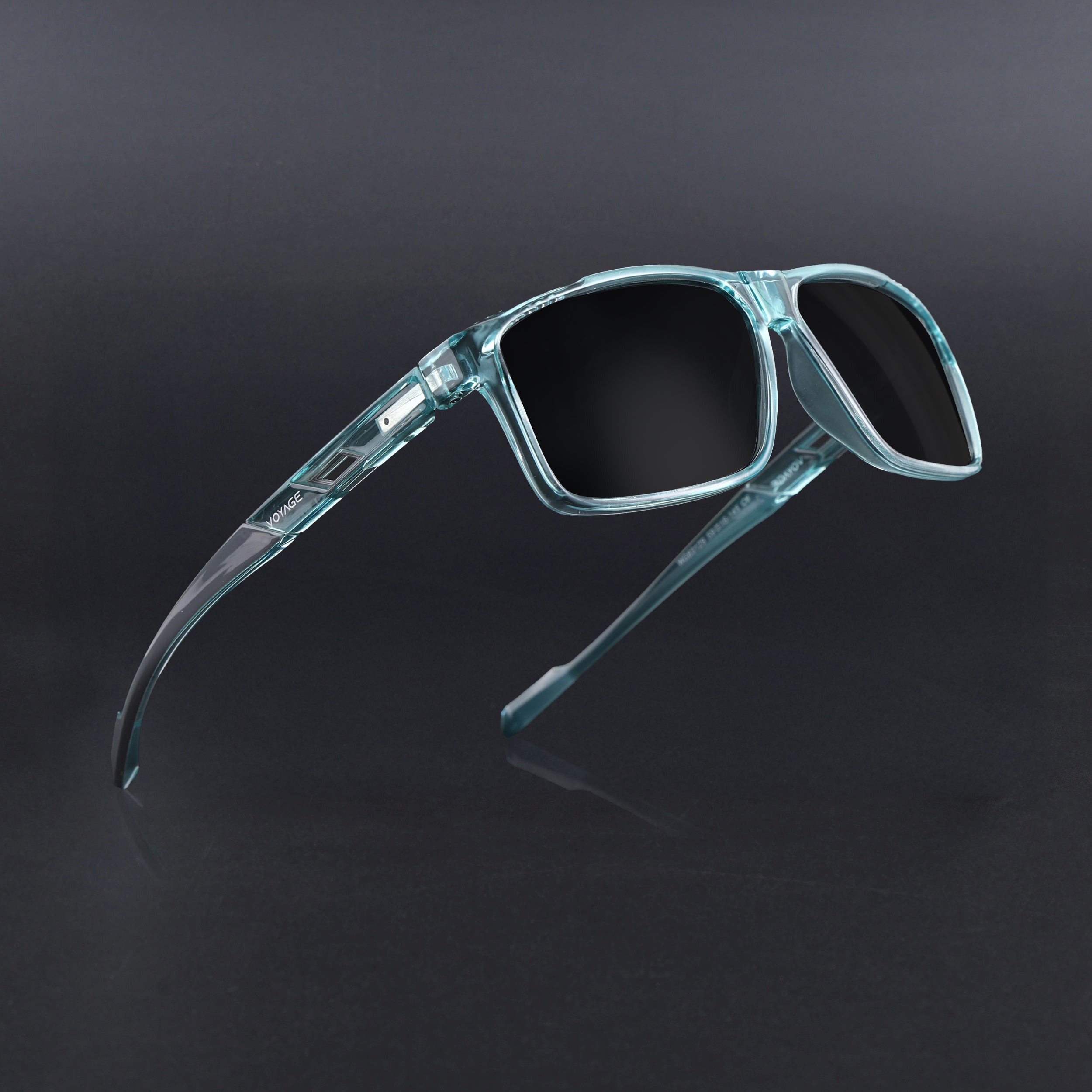 Wayfarer Polarized Sunglasses | Black Lens | Sea Green Frame - PMG6788