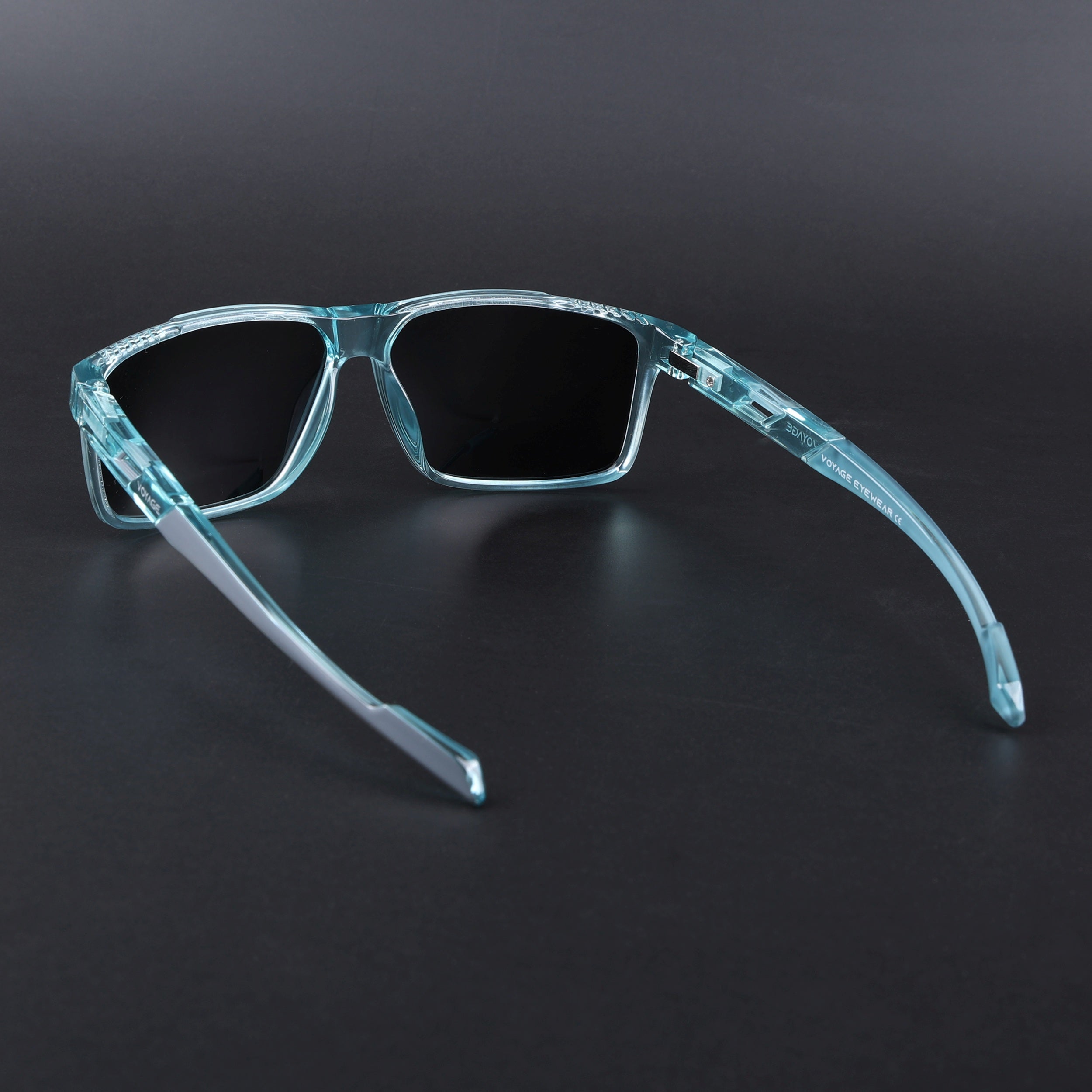 Wayfarer Polarized Sunglasses | Black Lens | Sea Green Frame - PMG6788