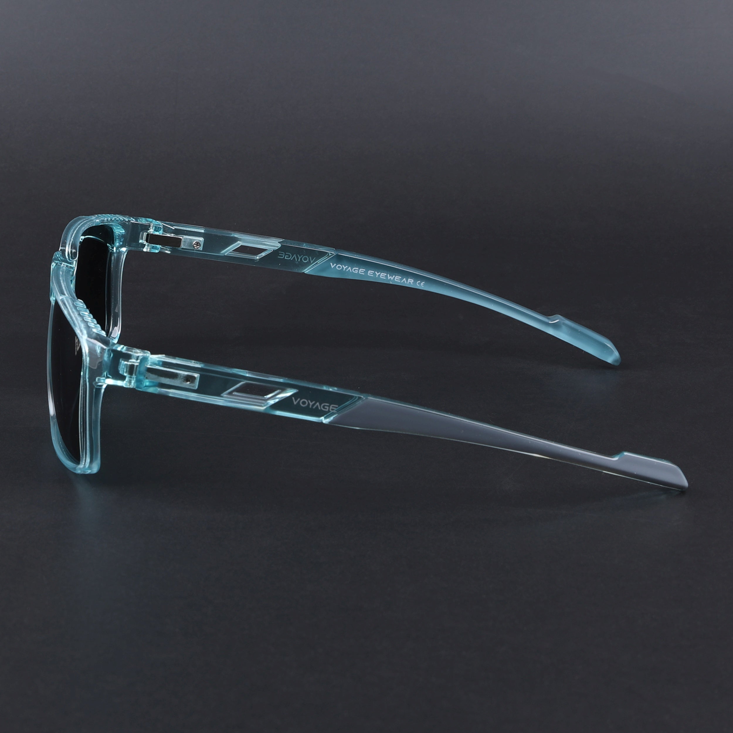 Wayfarer Polarized Sunglasses | Black Lens | Sea Green Frame - PMG6788