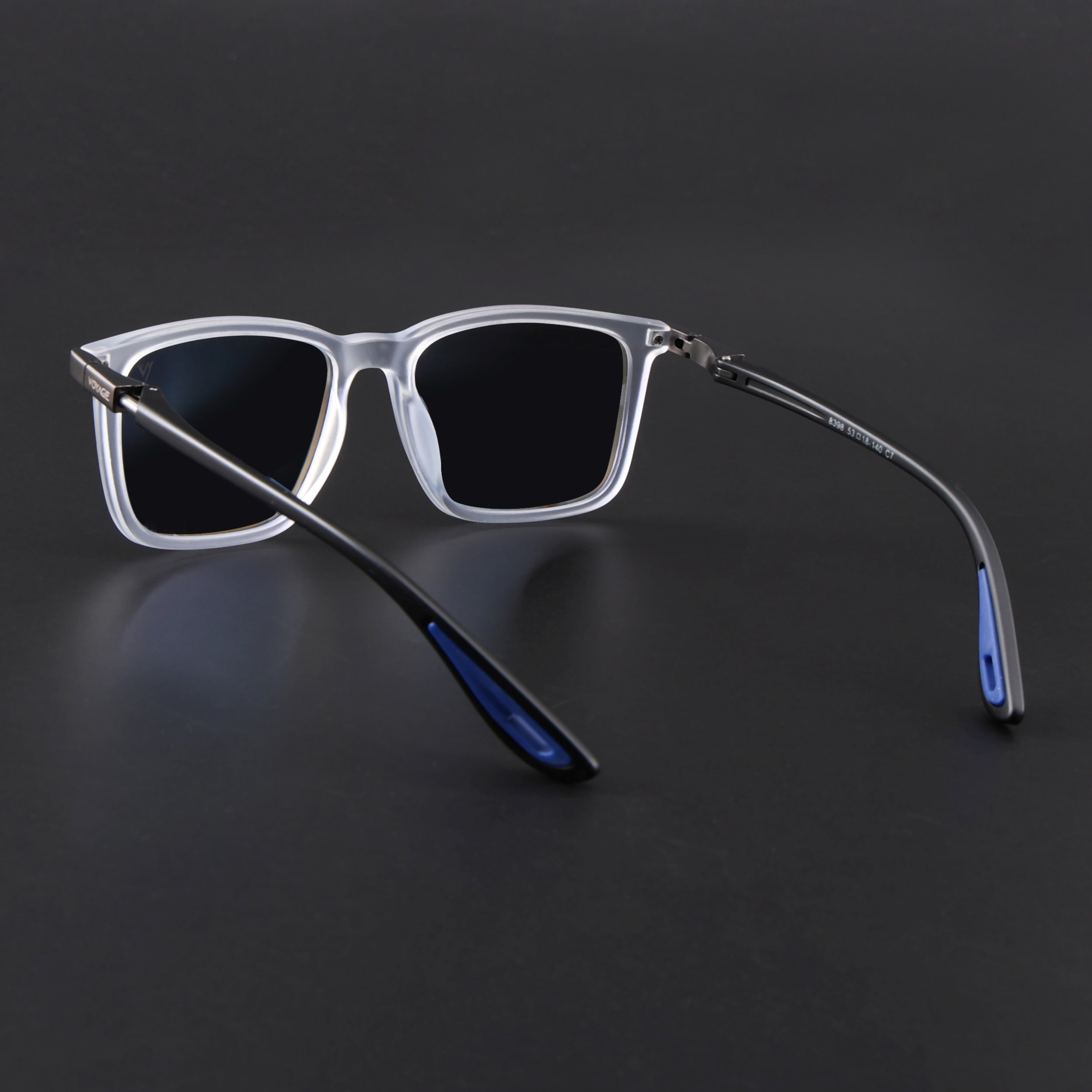 Beast | Aqua Blue Reflector Polarized Square Sunglasses | PMG6667