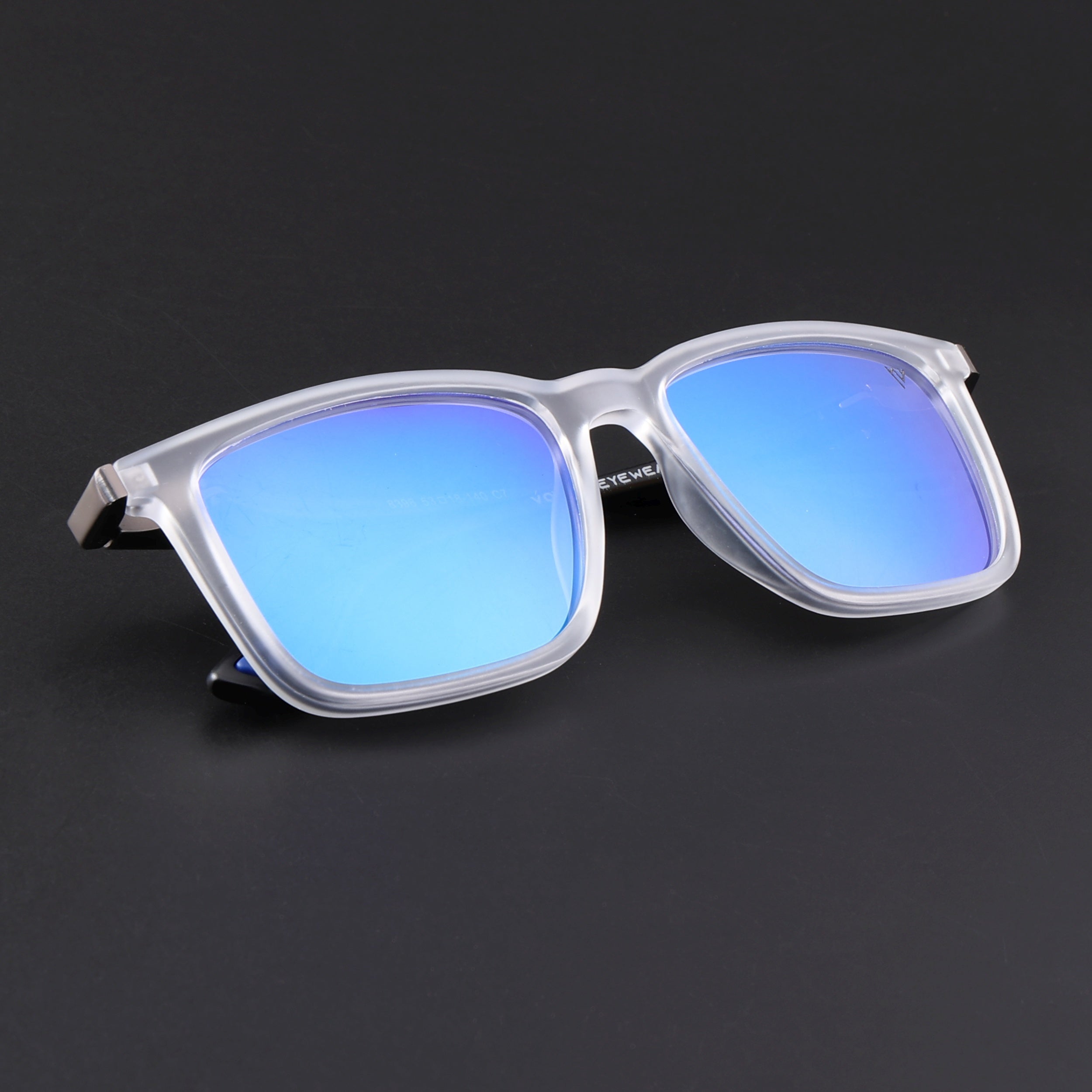 Beast | Aqua Blue Reflector Polarized Square Sunglasses | PMG6667