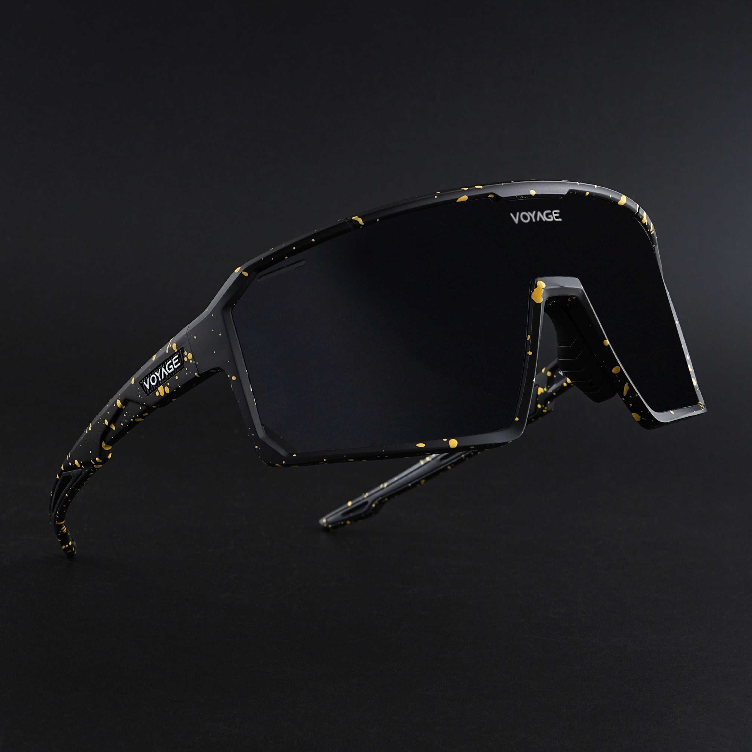 Voyage Select Drift Sunglasses (Black Lens | Black & Yellow Frame - SLMG6261)