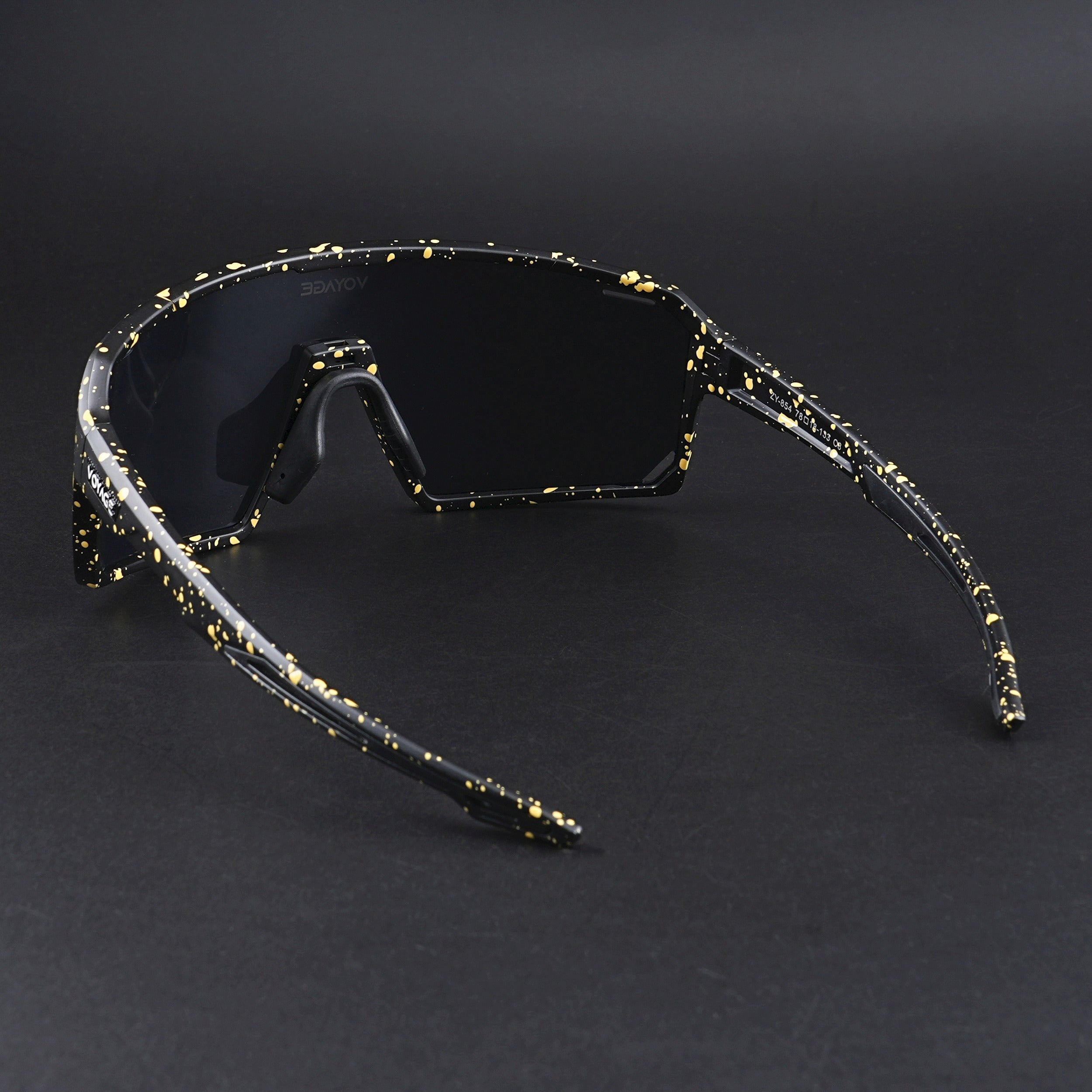 Voyage Select Drift Sunglasses (Black Lens | Black & Yellow Frame - SLMG6261)