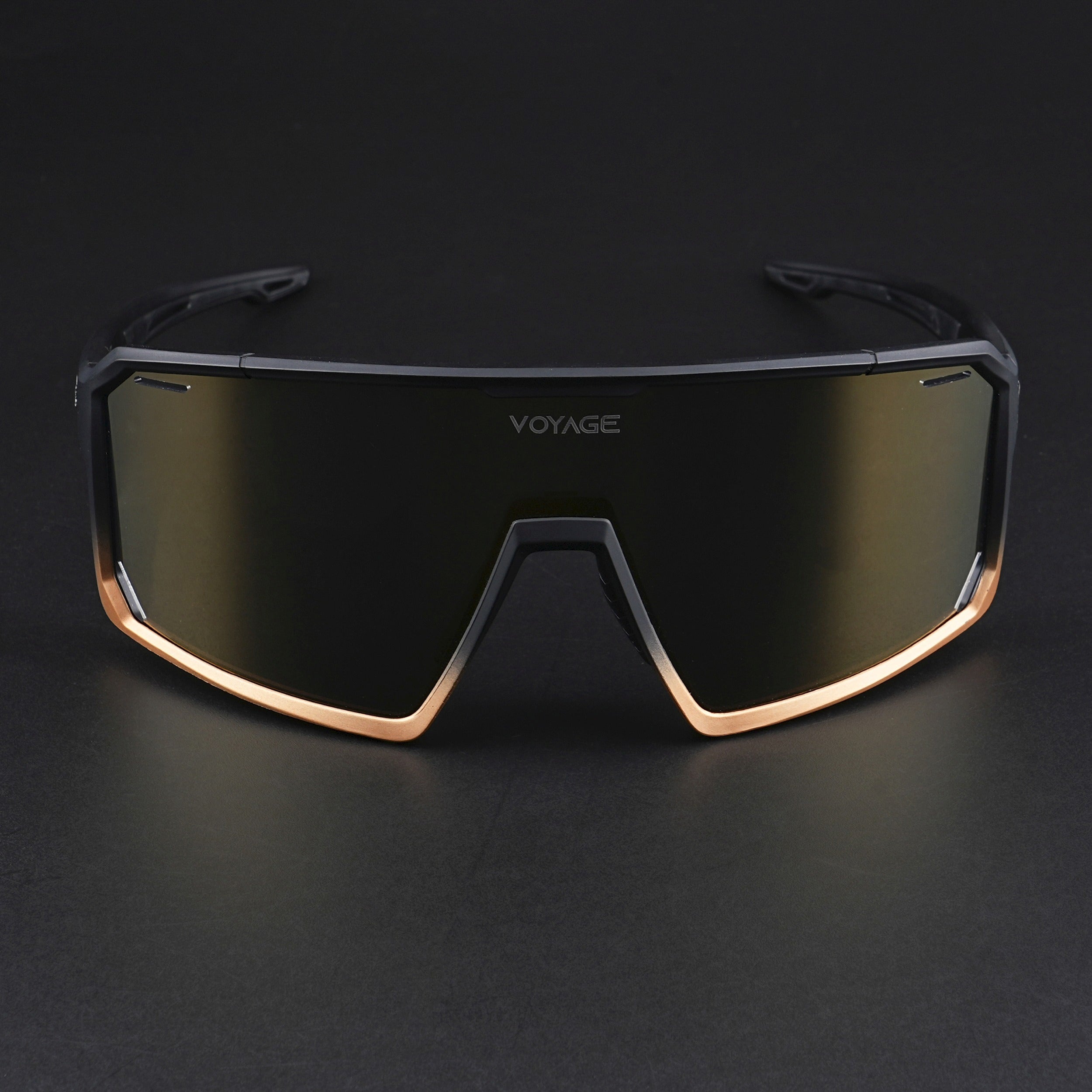 Voyage Select Drift Sunglasses (Golden Lens | Black & Brown Frame - SLMG6262)
