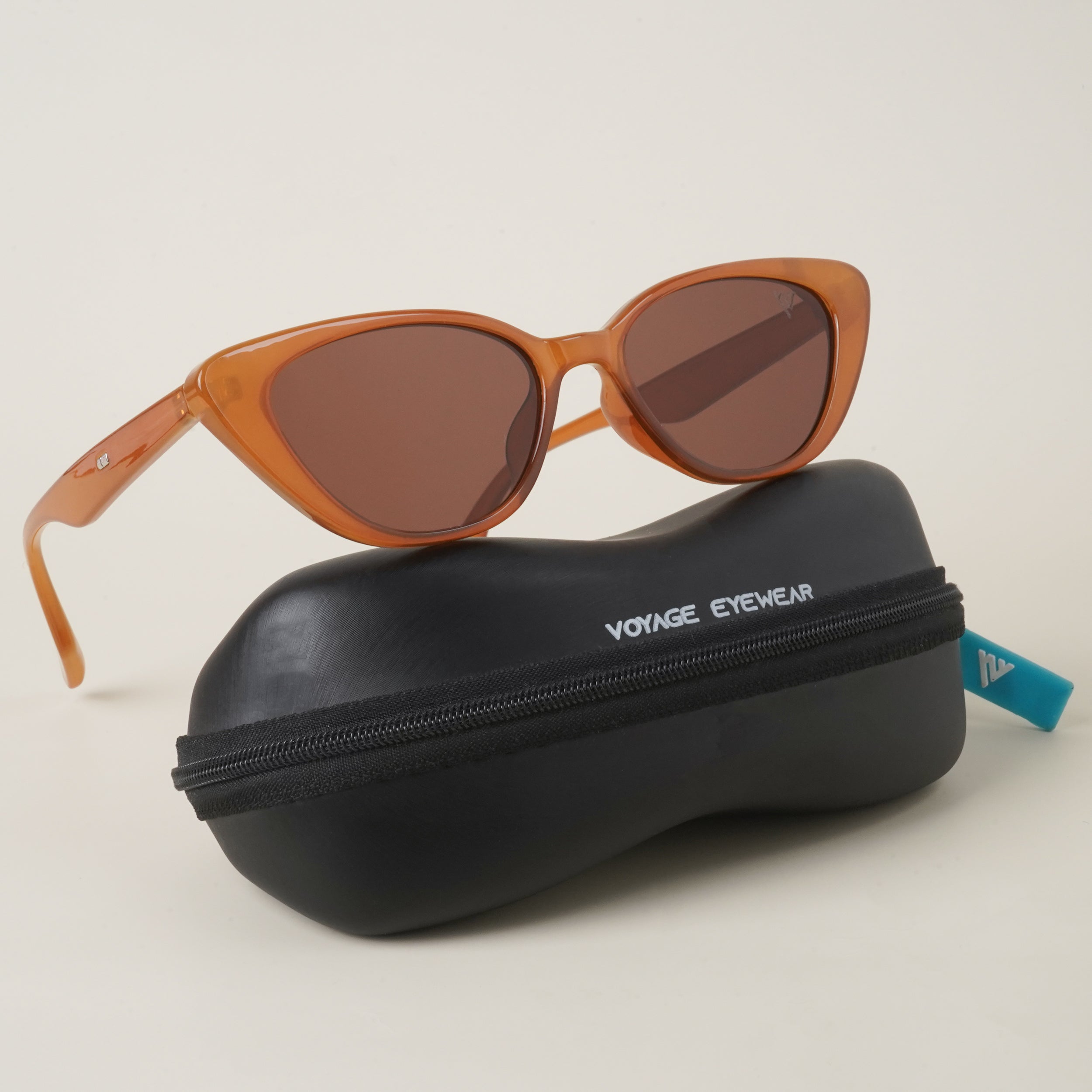 Voyage Brown Cateye UV Protection Sunglasses for Women - MG4075