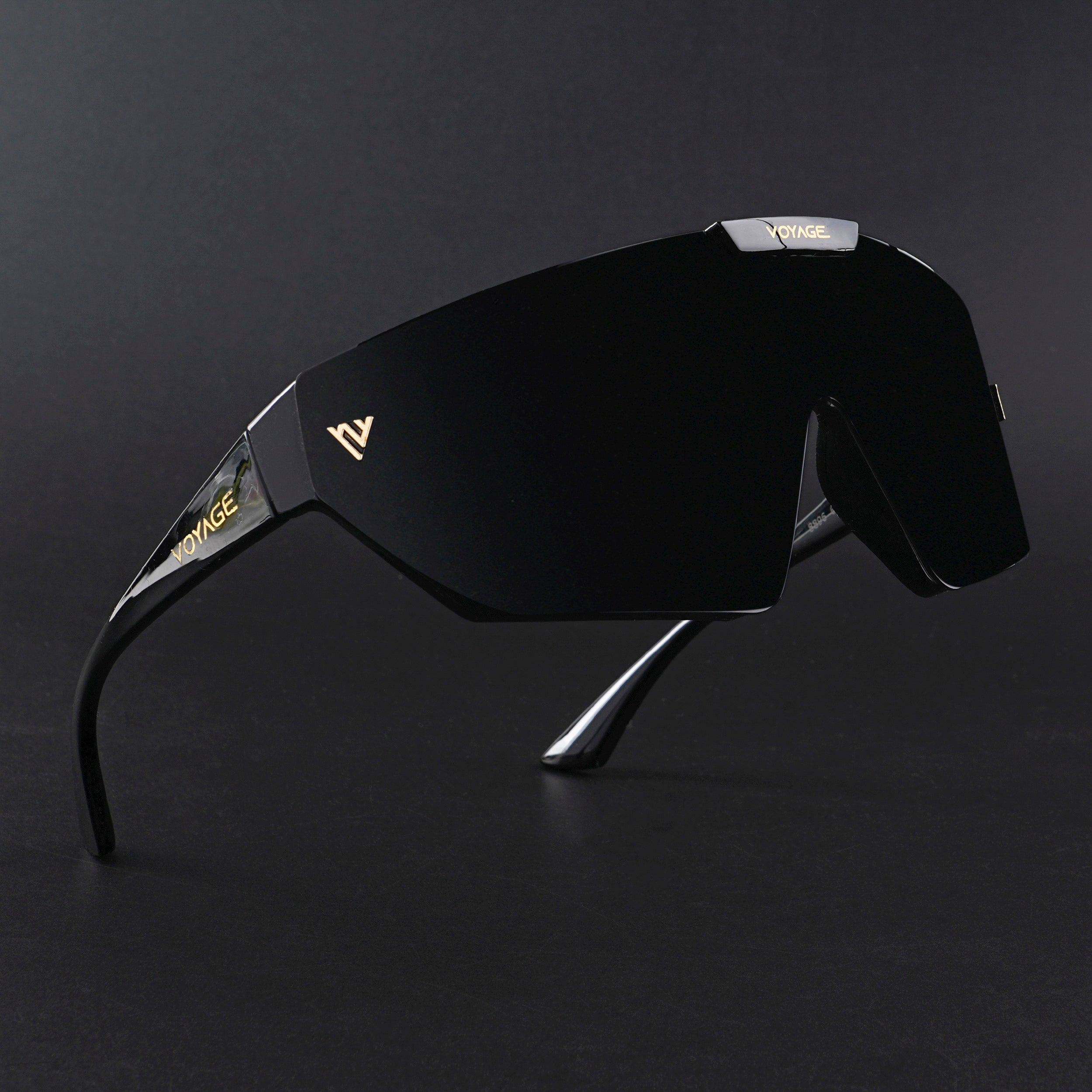 Falcon | Black Wrap Around Polarized Sunglasses | PMG5858