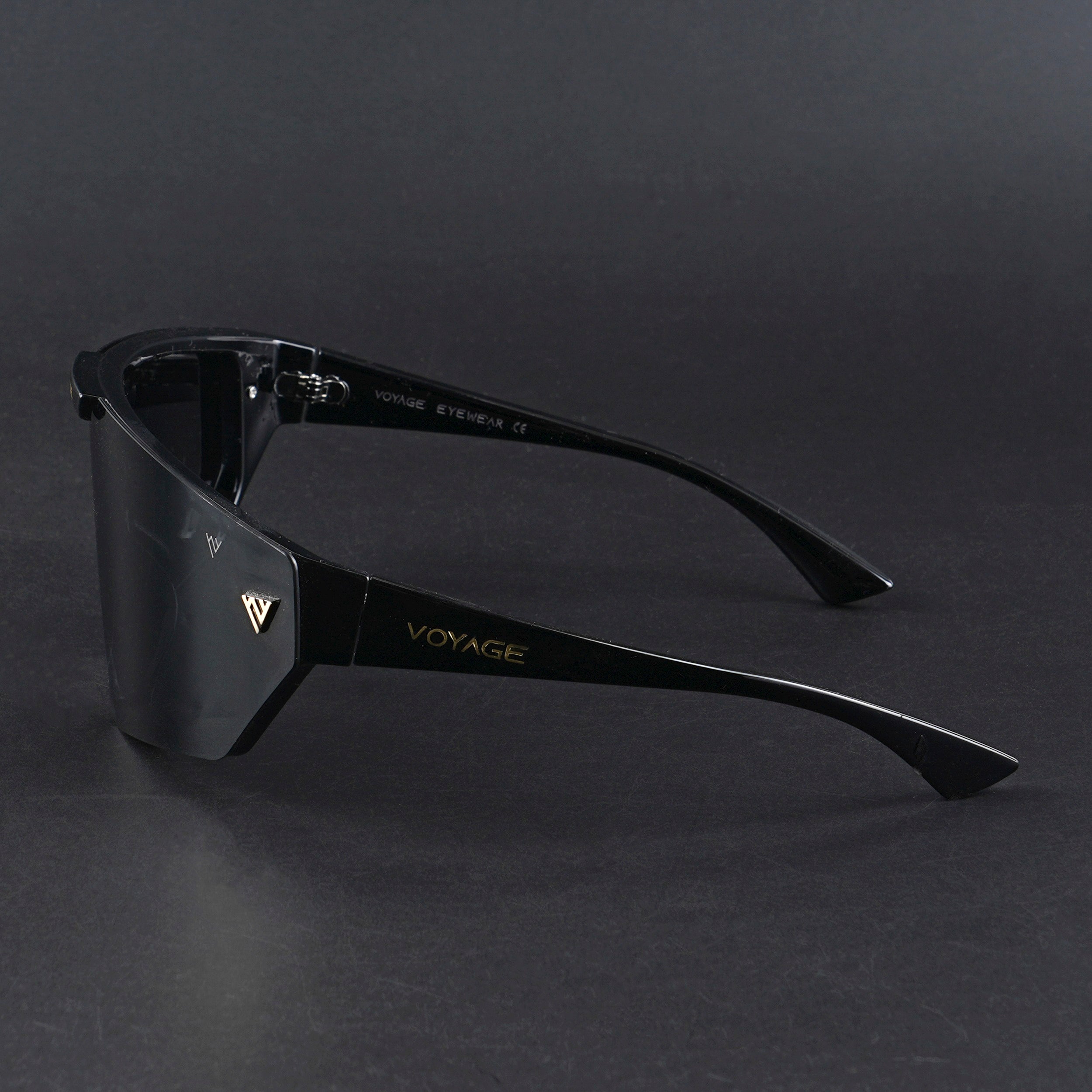 Falcon | Black Wrap Around Polarized Sunglasses | PMG5858