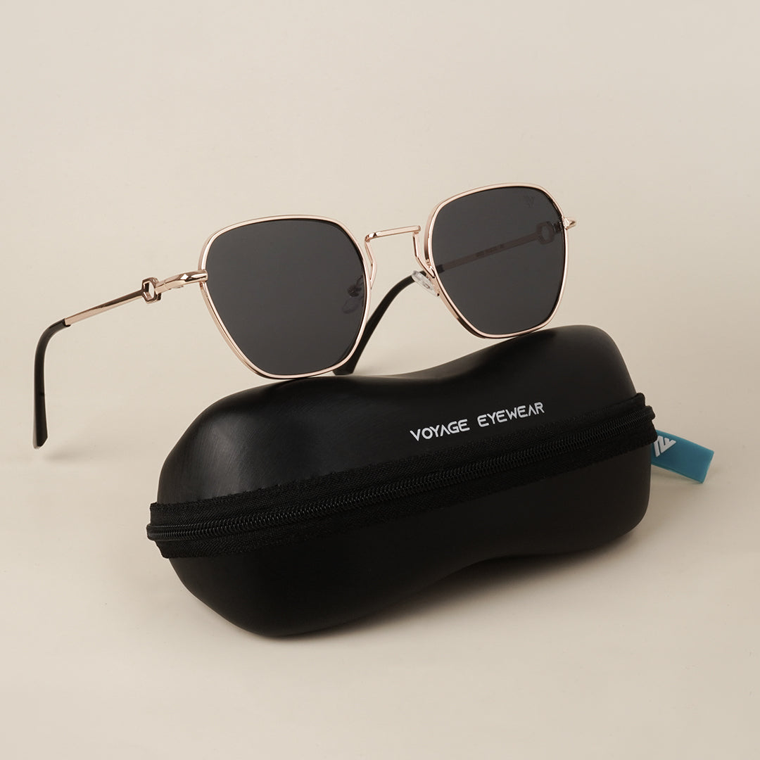 Voyage Square Gold Black Sunglasses - MG2779