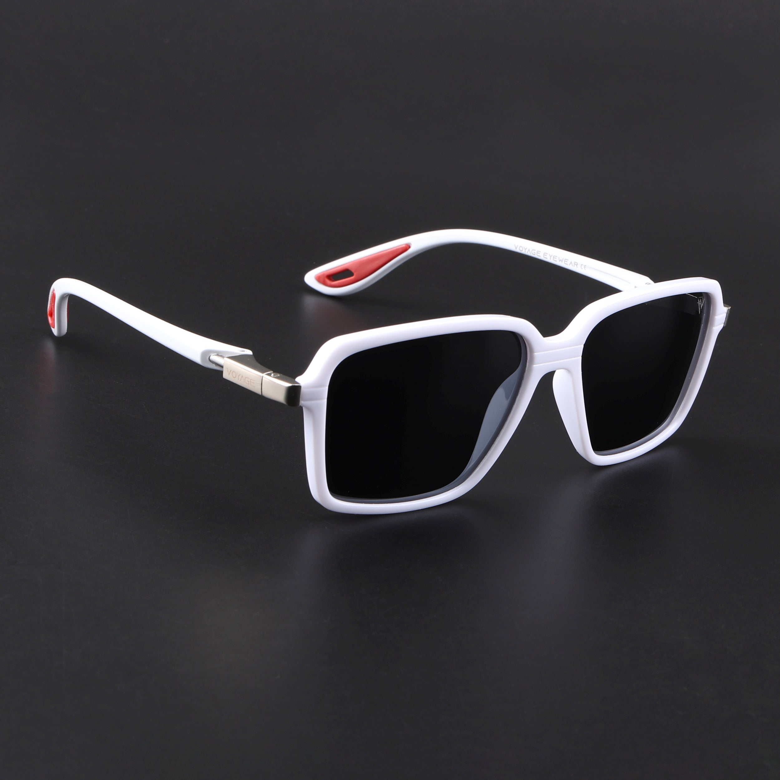 Hydra | White Polarized Square Sunglasses | PMG6656