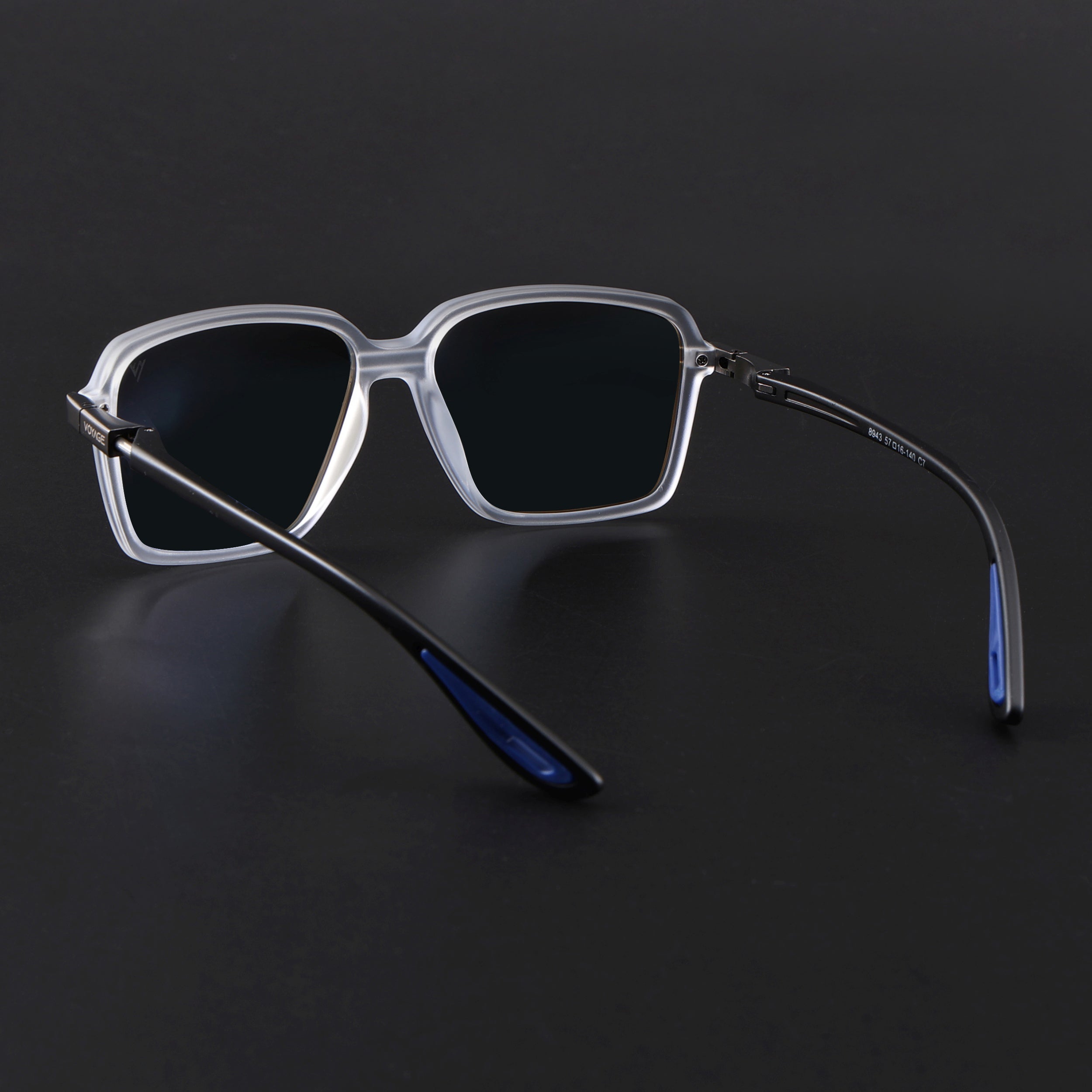 Hydra | Aqua Blue Reflector Polarized Square Sunglasses | PMG6659