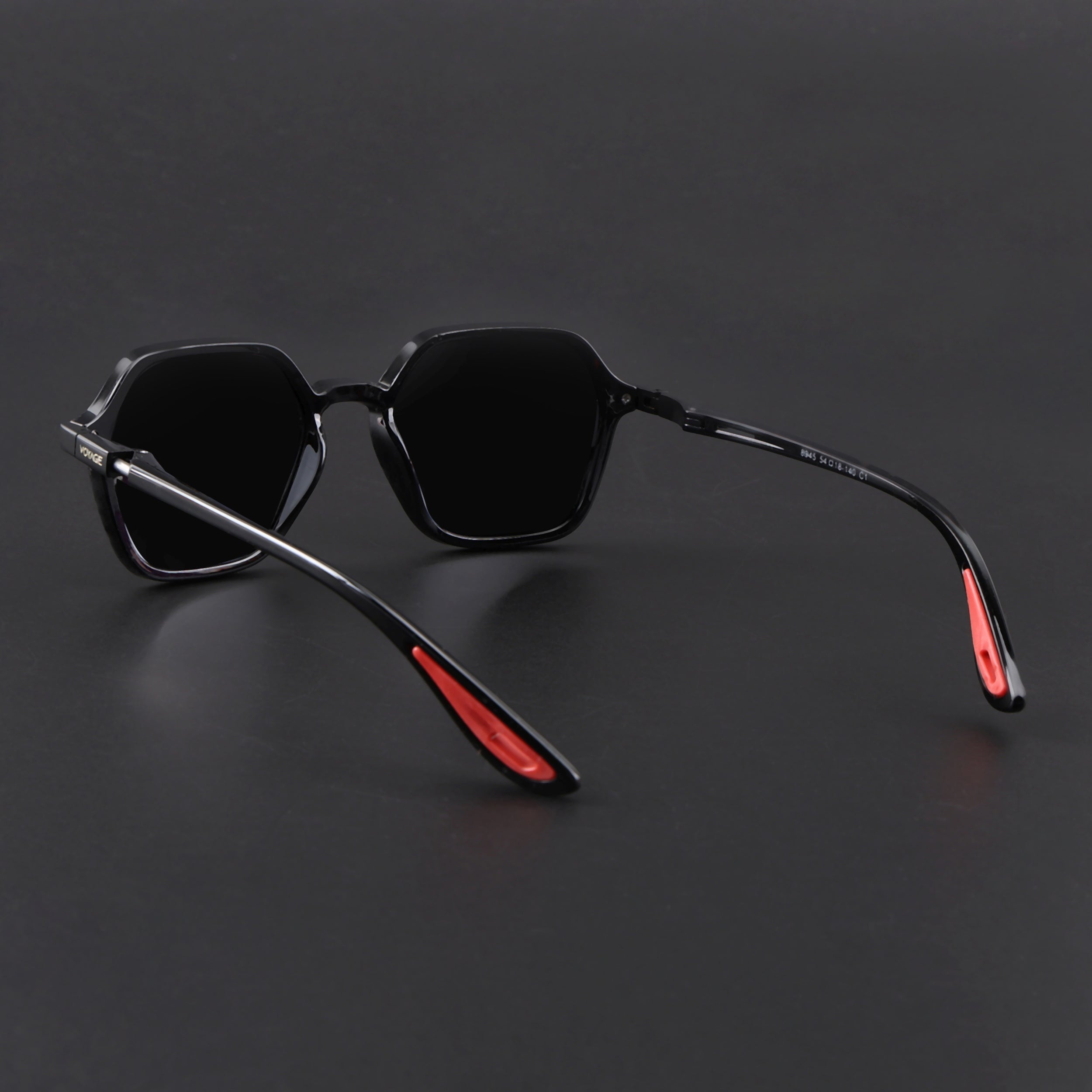 EdgeX | Shine Black Polarized Hexagon Sunglasses | PMG6639