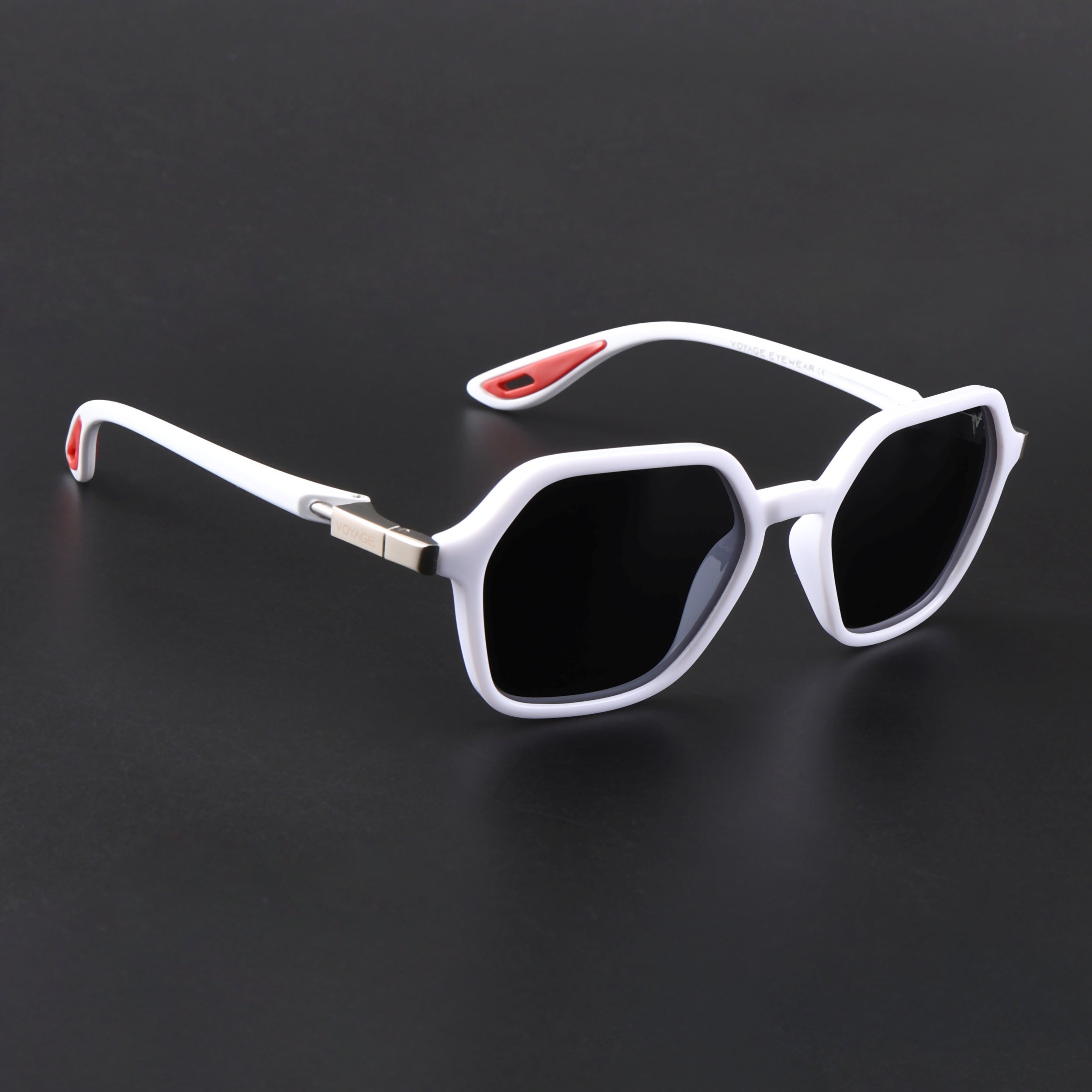 EdgeX | White Polarized Hexagon Sunglasses | PMG6642