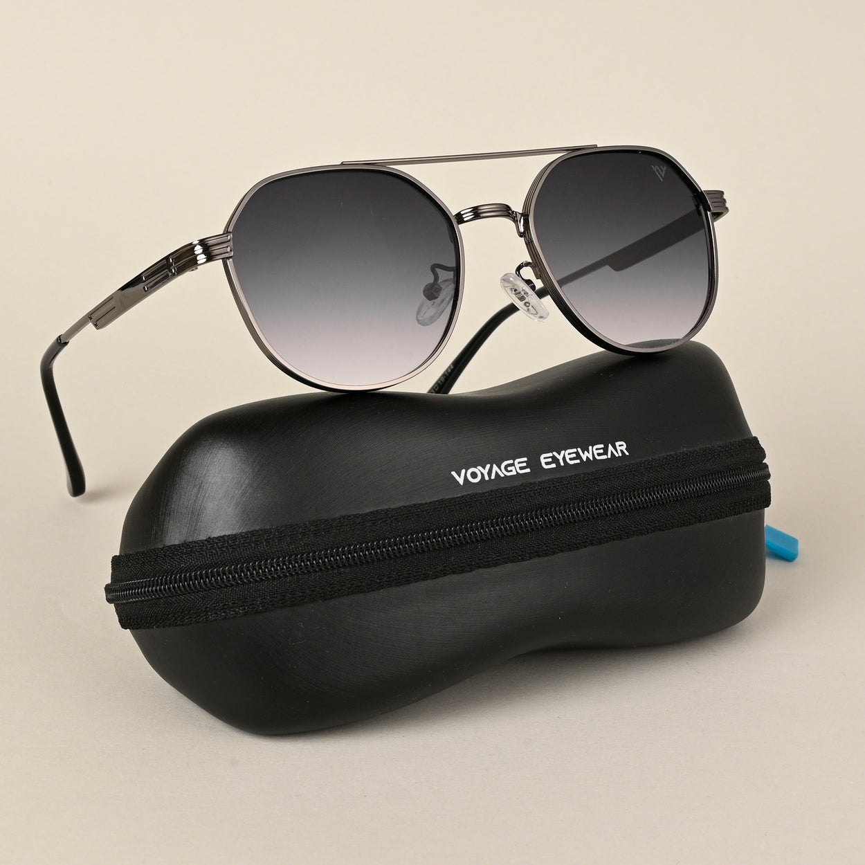 Voyage Grey & Clear Round Sunglasses for Men & Women (8950MG4330)