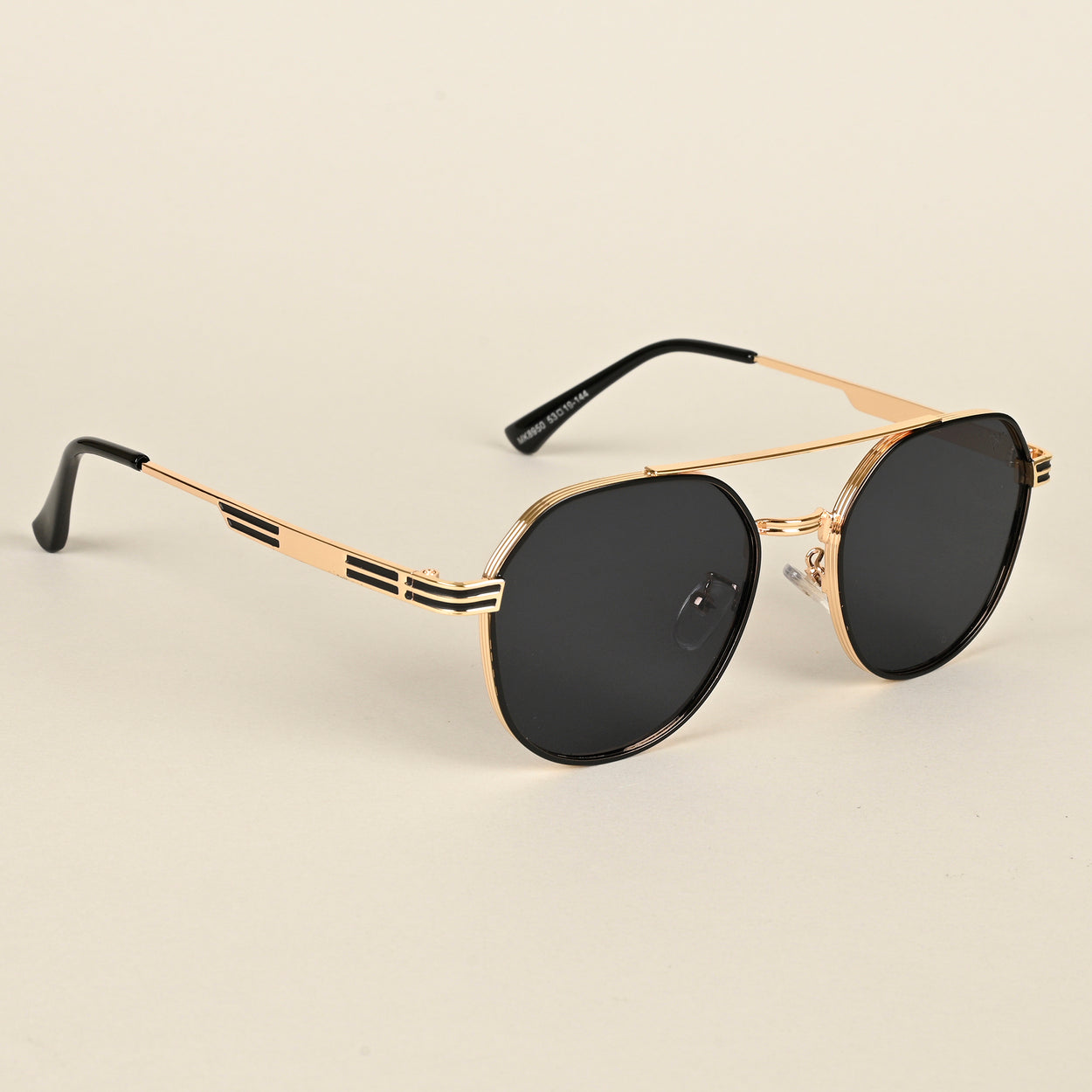 Voyage Black Round Sunglasses for Men & Women (8950MG4332)