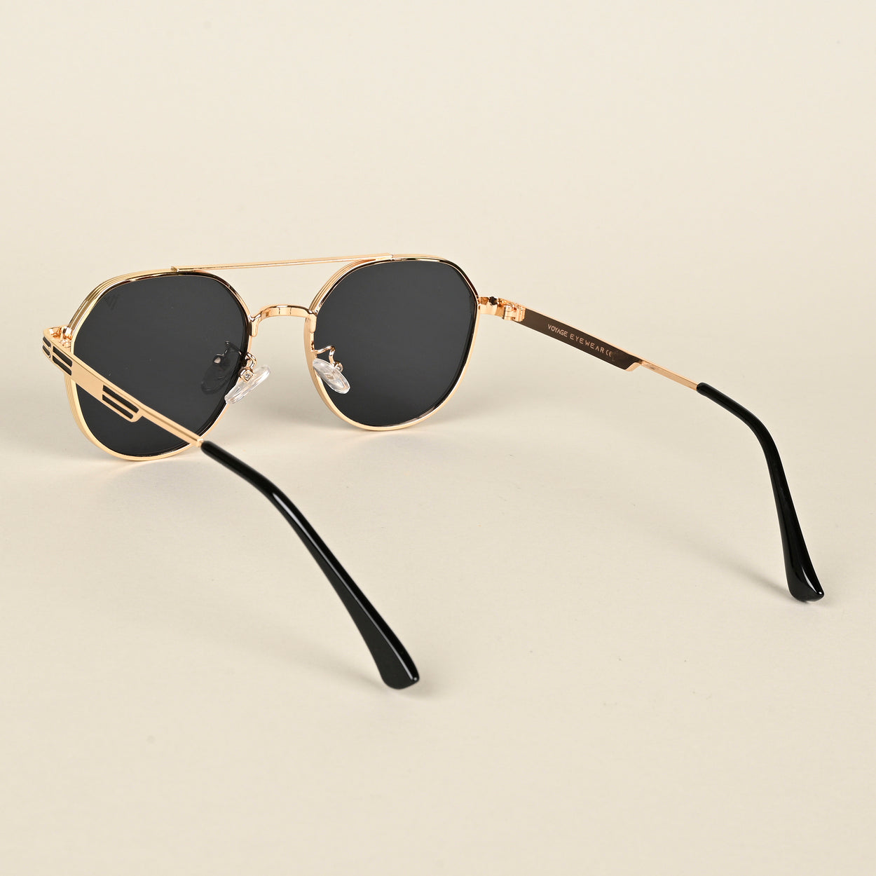 Voyage Black Round Sunglasses for Men & Women (8950MG4332)