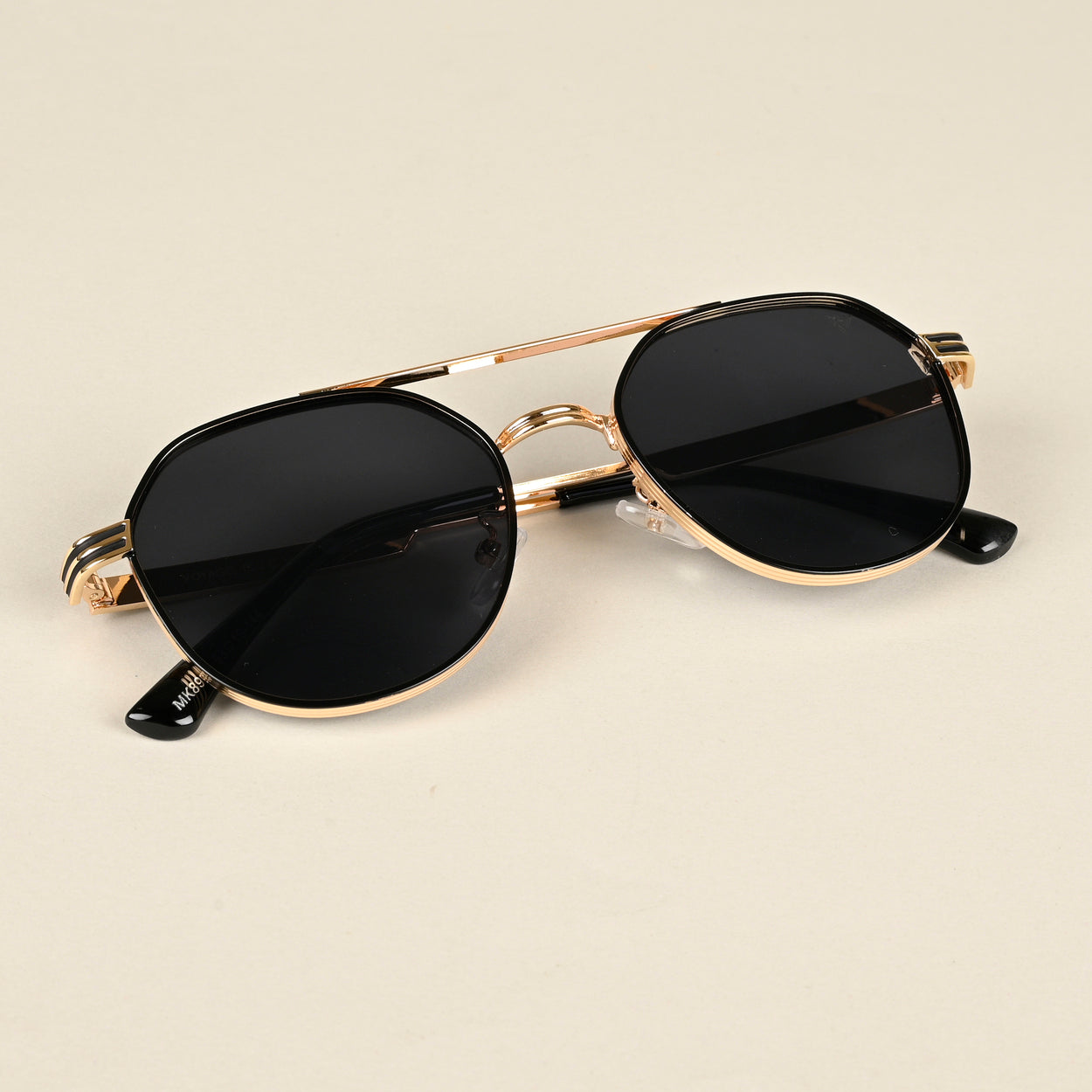 Voyage Black Round Sunglasses for Men & Women (8950MG4332)