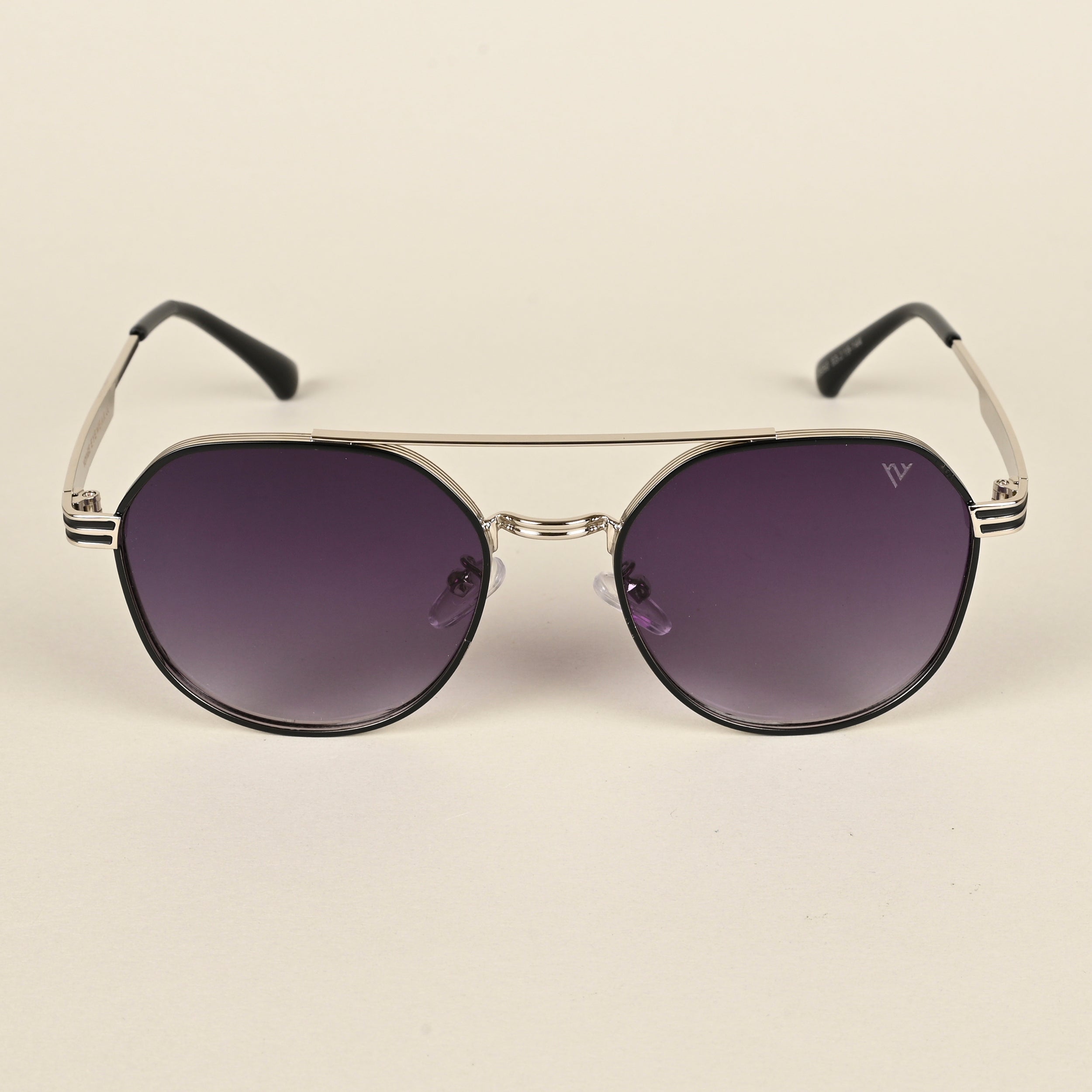 Voyage Purple & Clear Round Sunglasses for Men & Women - MG4333