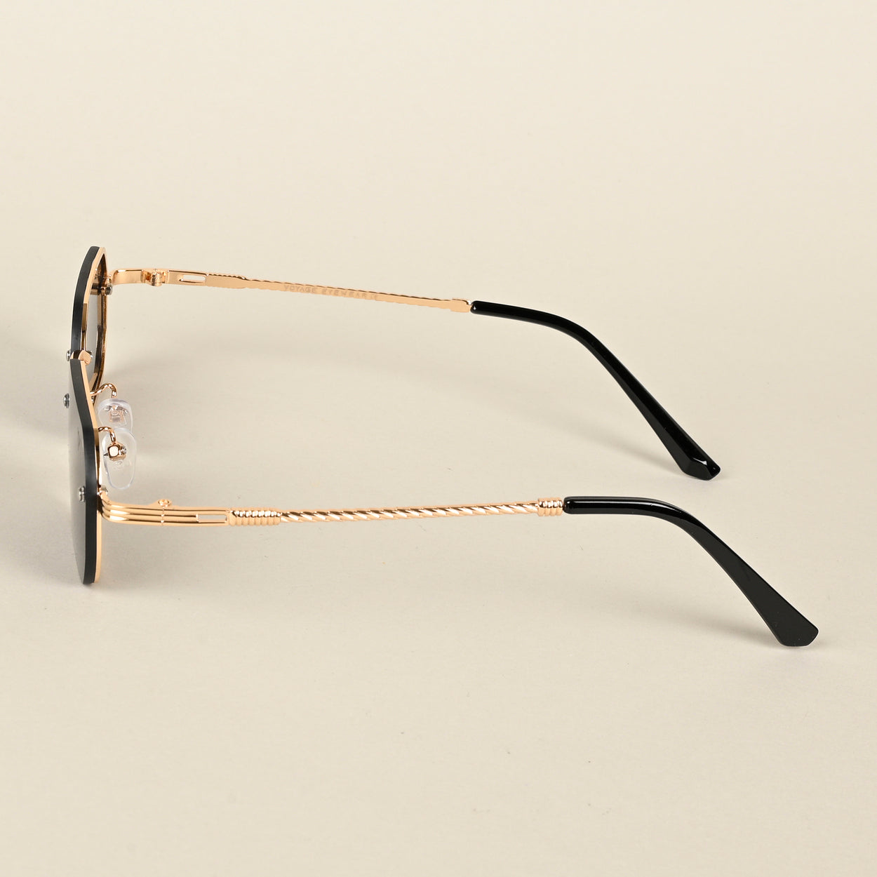 Voyage Black Rectangle Sunglasses for Men & Women (9032MG4321)