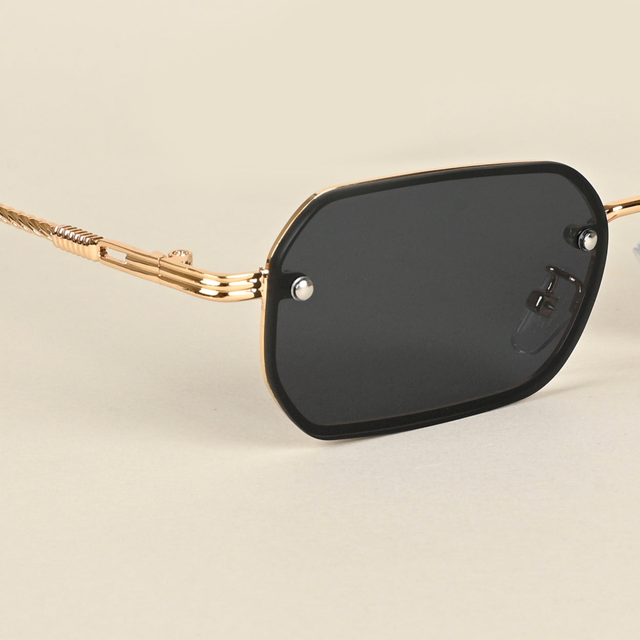 Voyage Black Rectangle Sunglasses for Men & Women (9032MG4321)