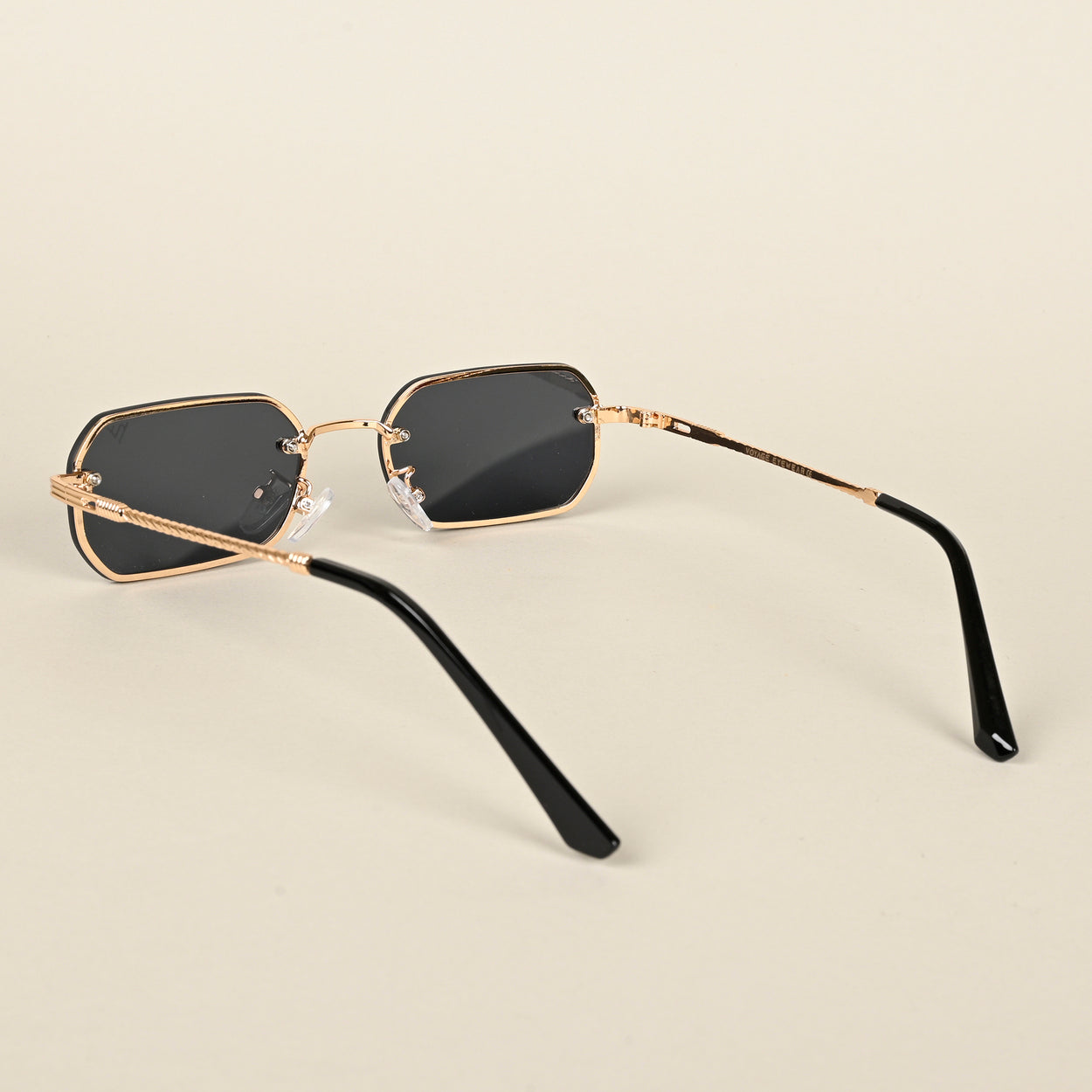 Voyage Black Rectangle Sunglasses for Men & Women (9032MG4321)