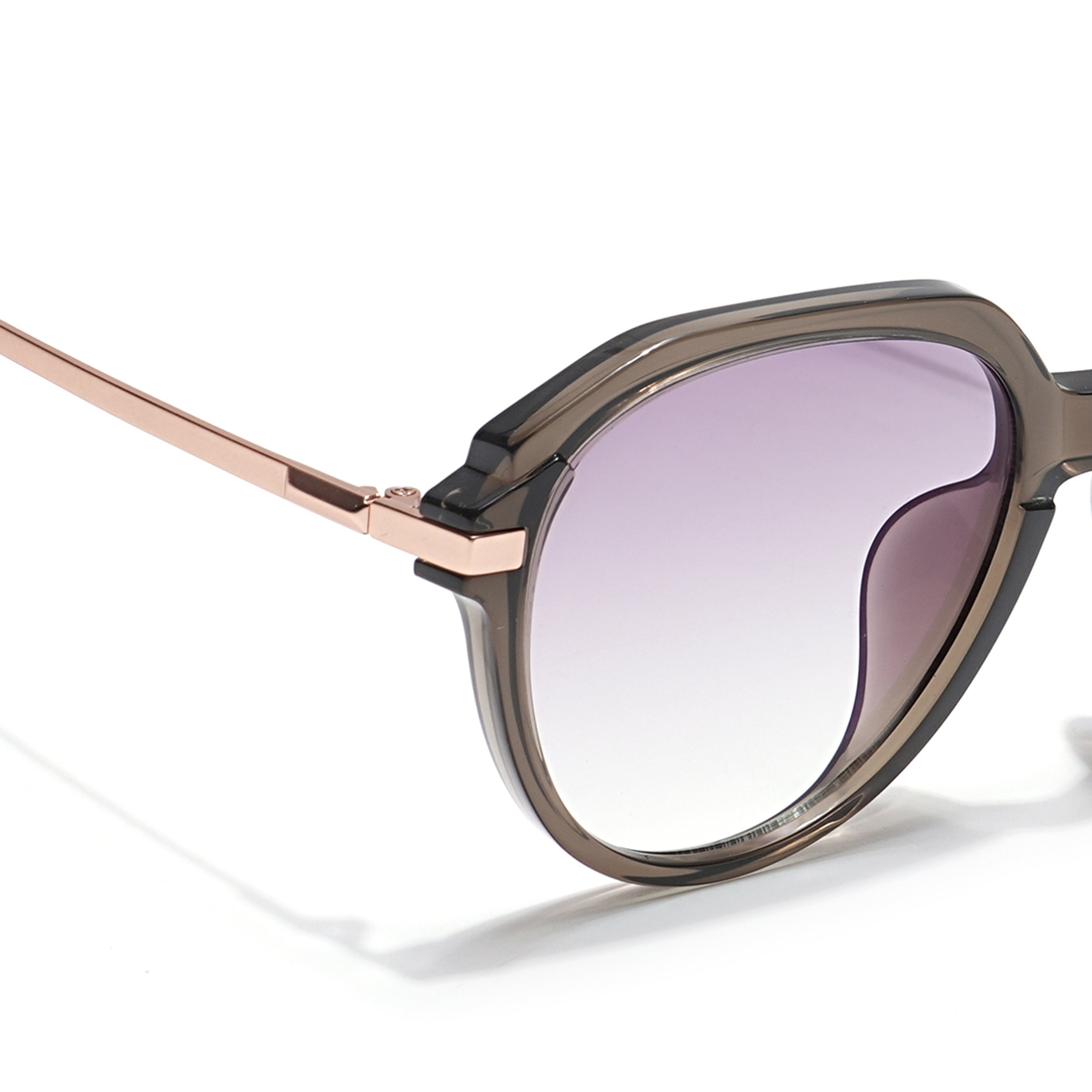 Voyage Select Round Sunglasses (Purple & Clear Lens | Olive Frame - SLMG6272)