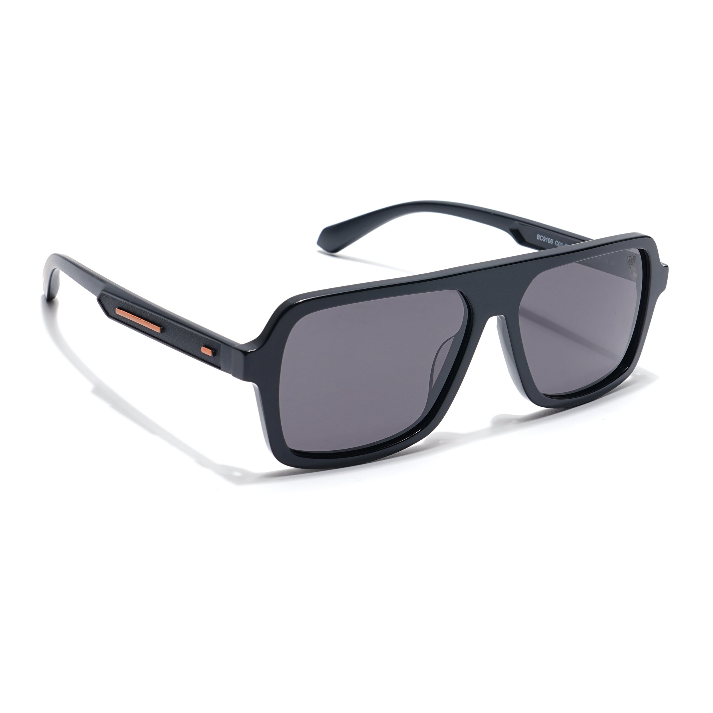 Voyage Select Square Polarized Sunglasses (Black Lens | Black Frame - SLPMG6204)