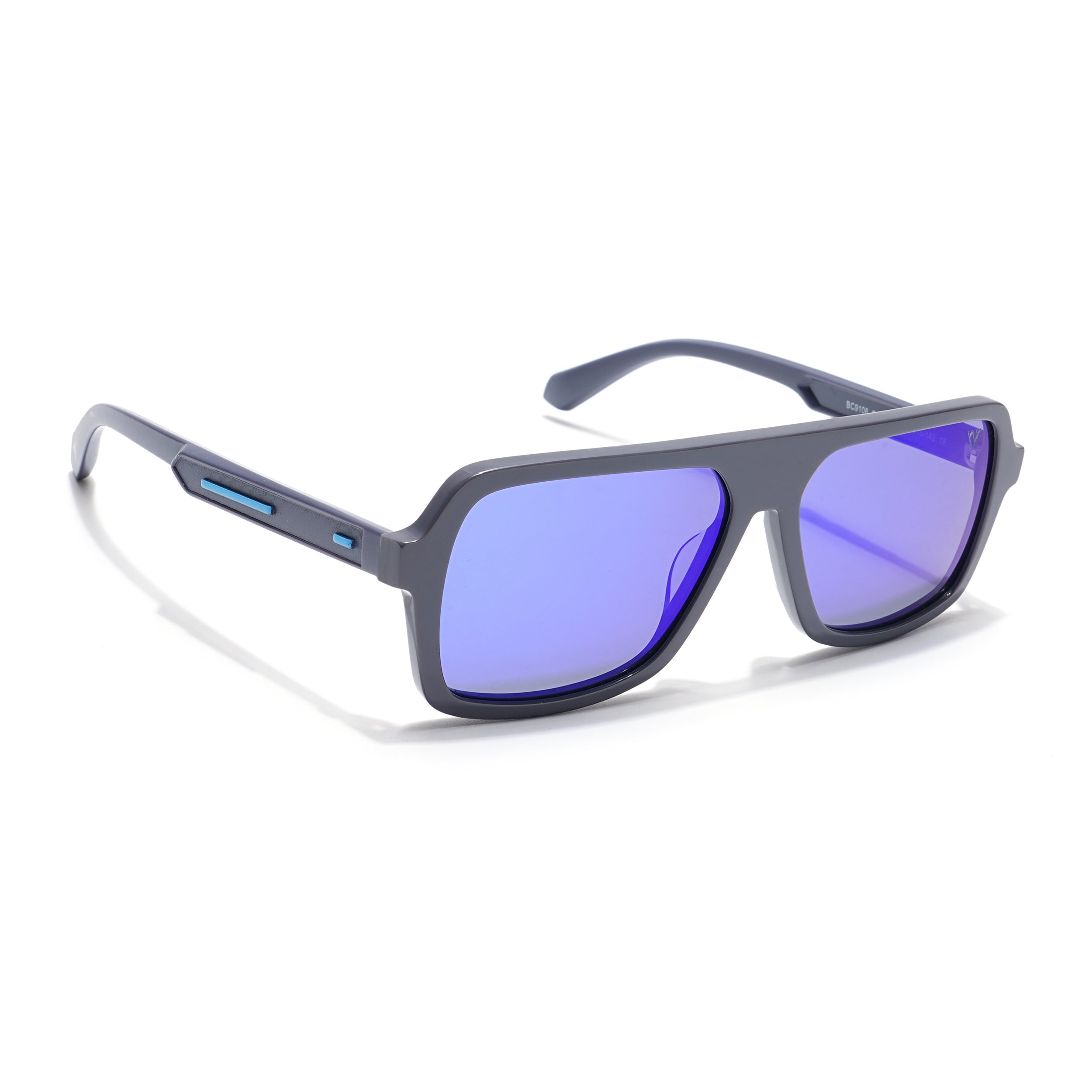 Voyage Select Square Sunglasses (Blue Lens | Grey Frame - SLPMG6205)