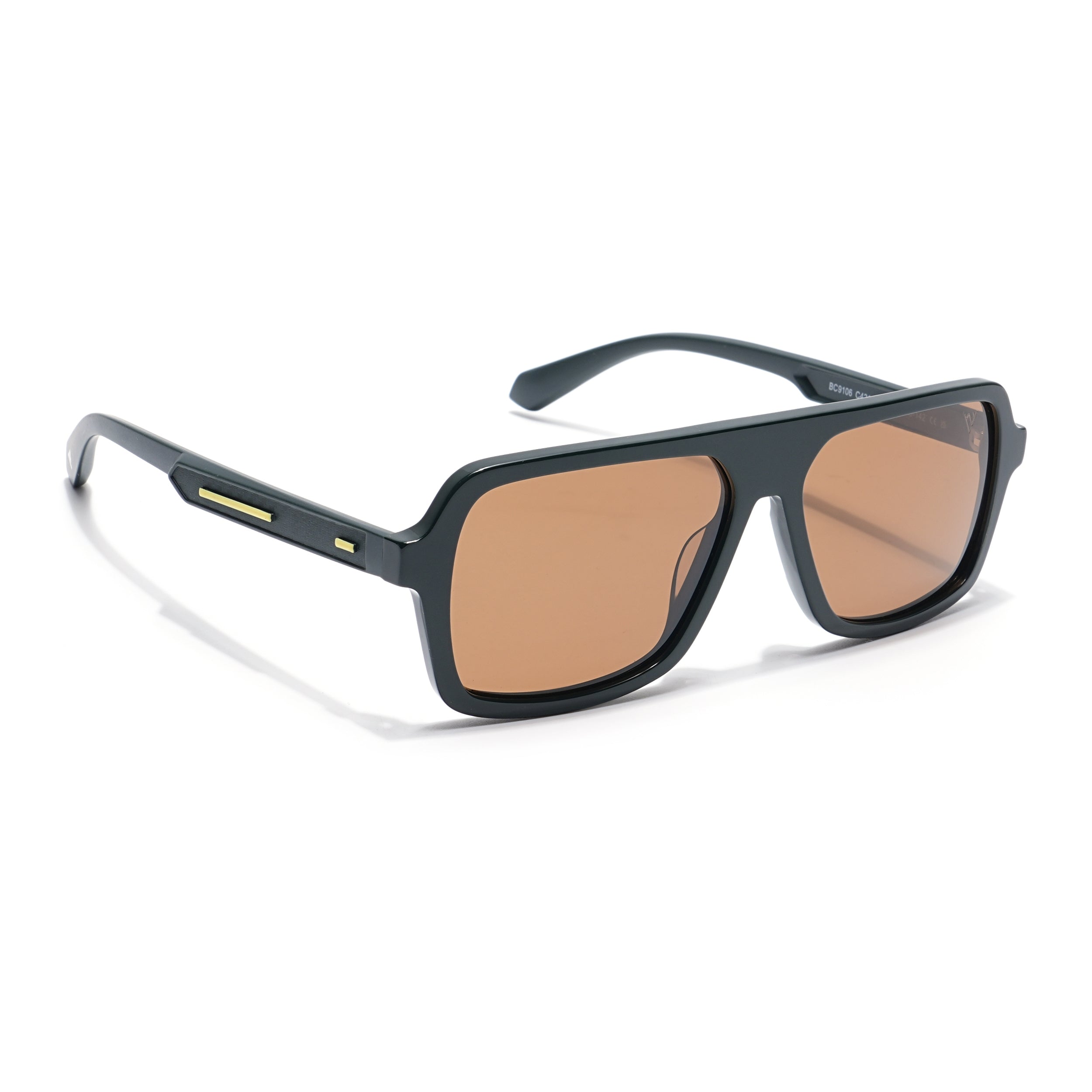 Voyage Select Square Sunglasses (Brown Lens | Dark Green Frame - SLPMG6206)