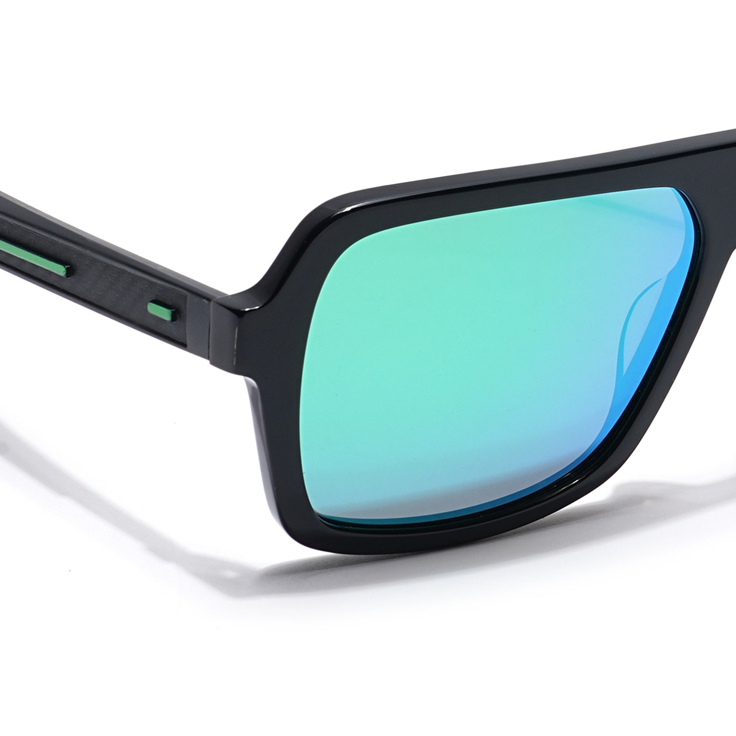 Voyage Select Square Sunglasses (Green Lens | Black Frame - SLPMG6207)