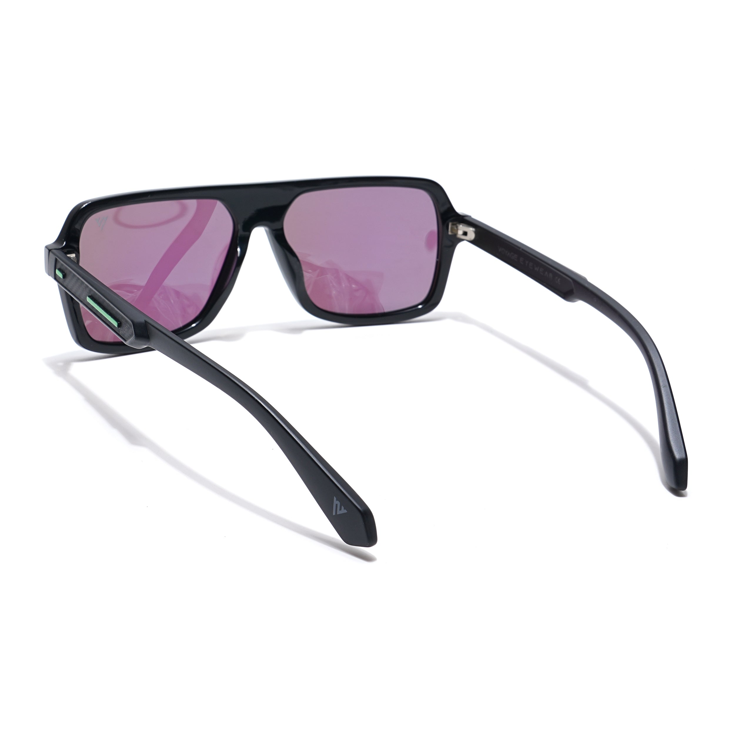 Voyage Select Square Sunglasses (Green Lens | Black Frame - SLPMG6207)