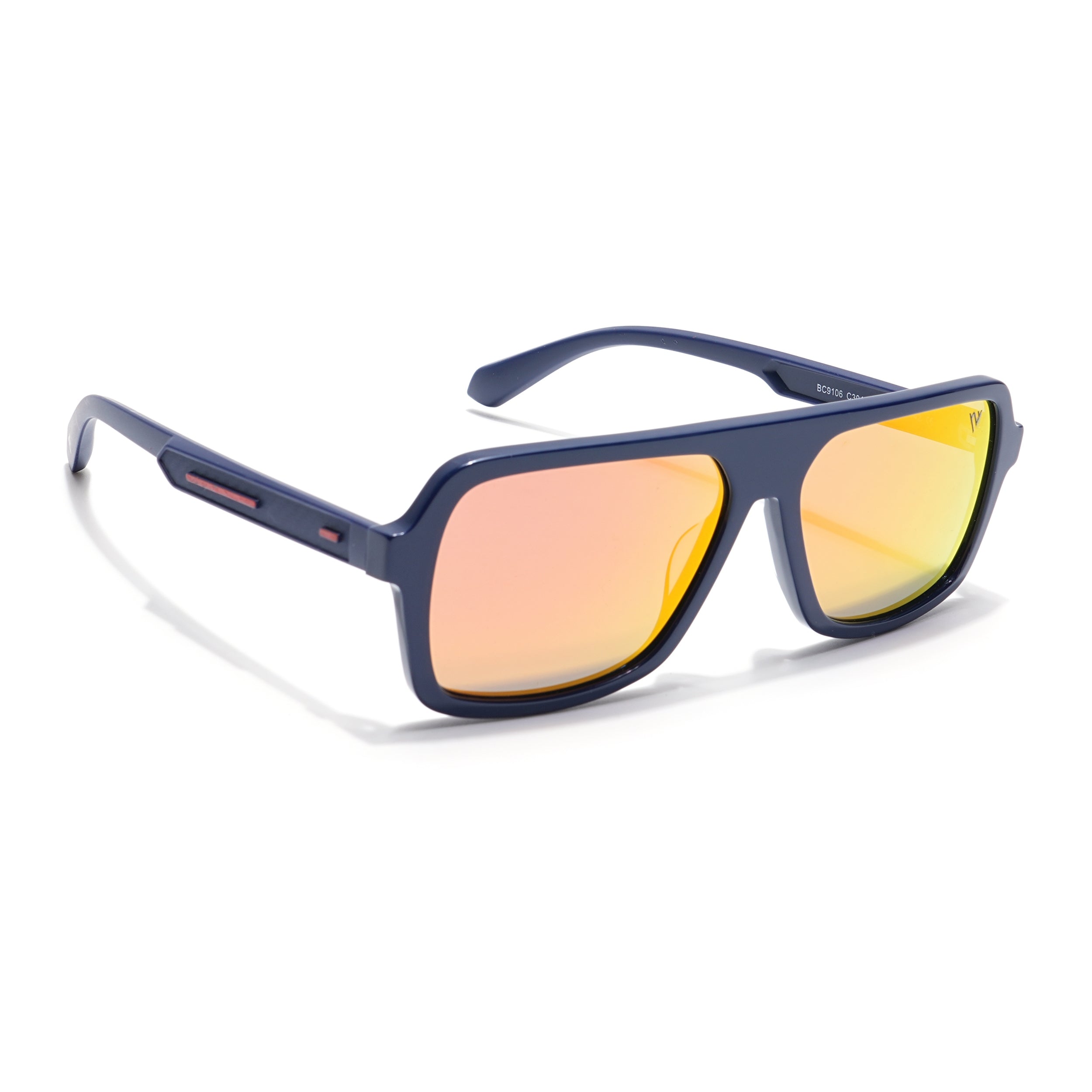 Voyage Select Square Sunglasses (Red & Yellow Lens | Navy Blue Frame - SLPMG6208)