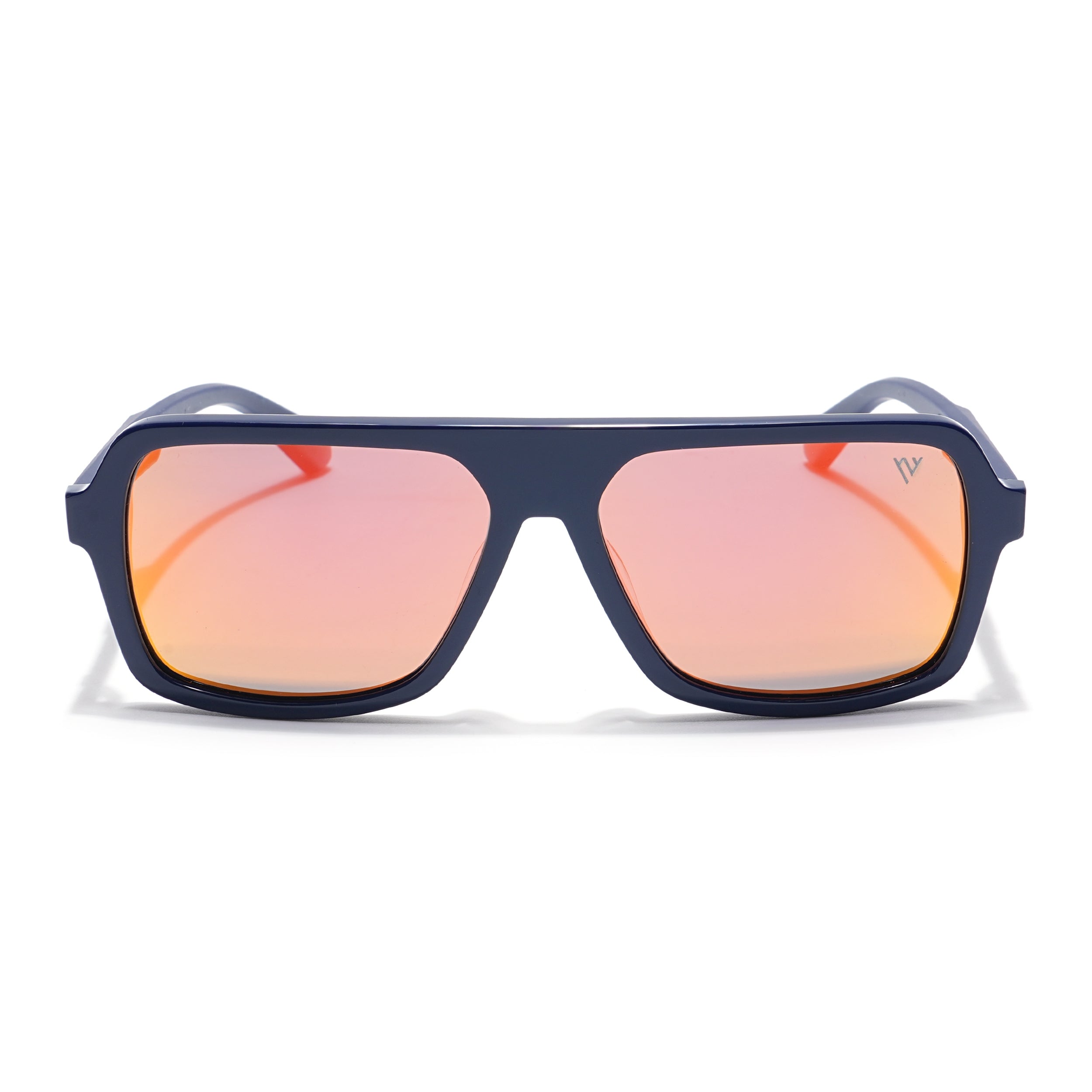 Voyage Select Square Sunglasses (Red & Yellow Lens | Navy Blue Frame - SLPMG6208)
