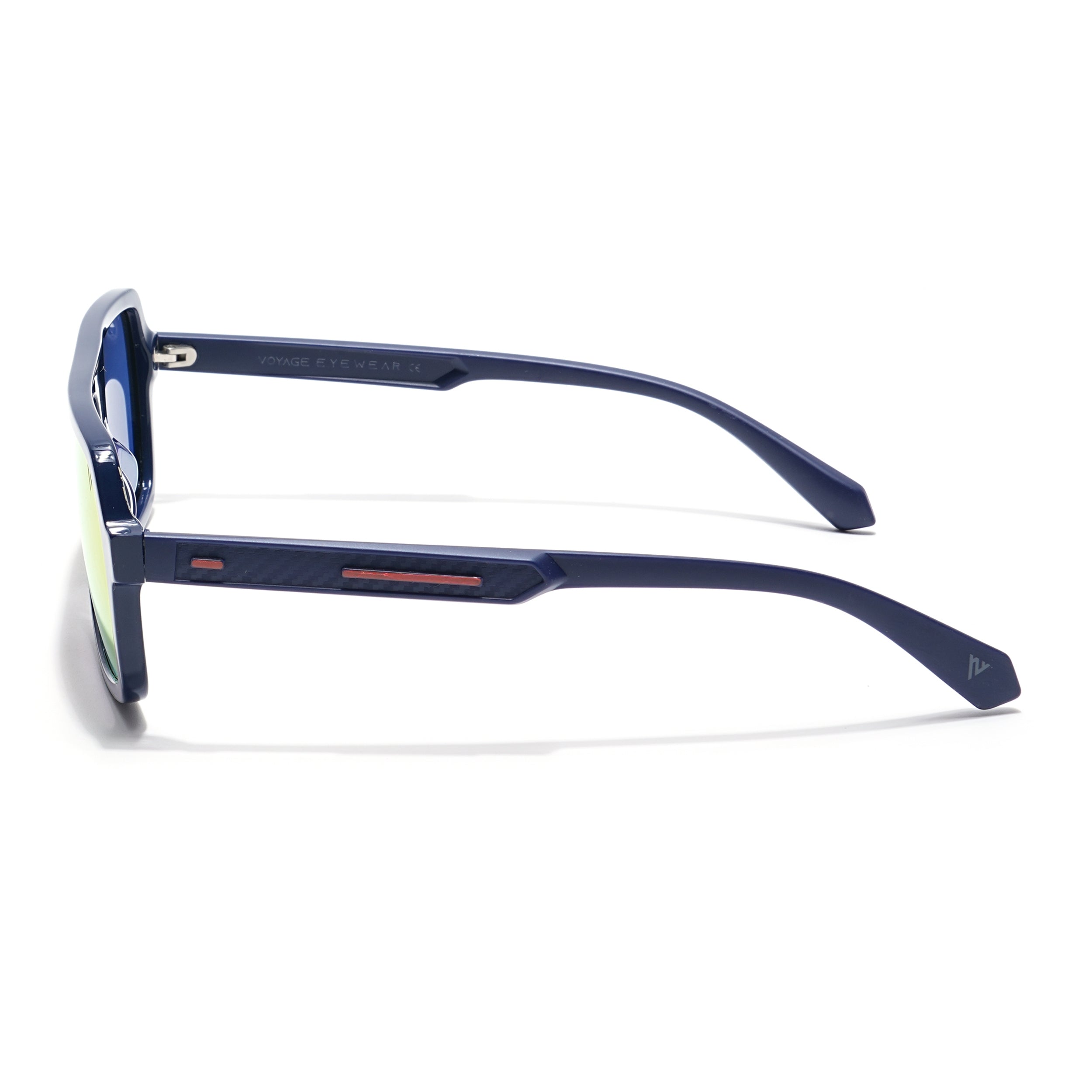 Voyage Select Square Sunglasses (Red & Yellow Lens | Navy Blue Frame - SLPMG6208)