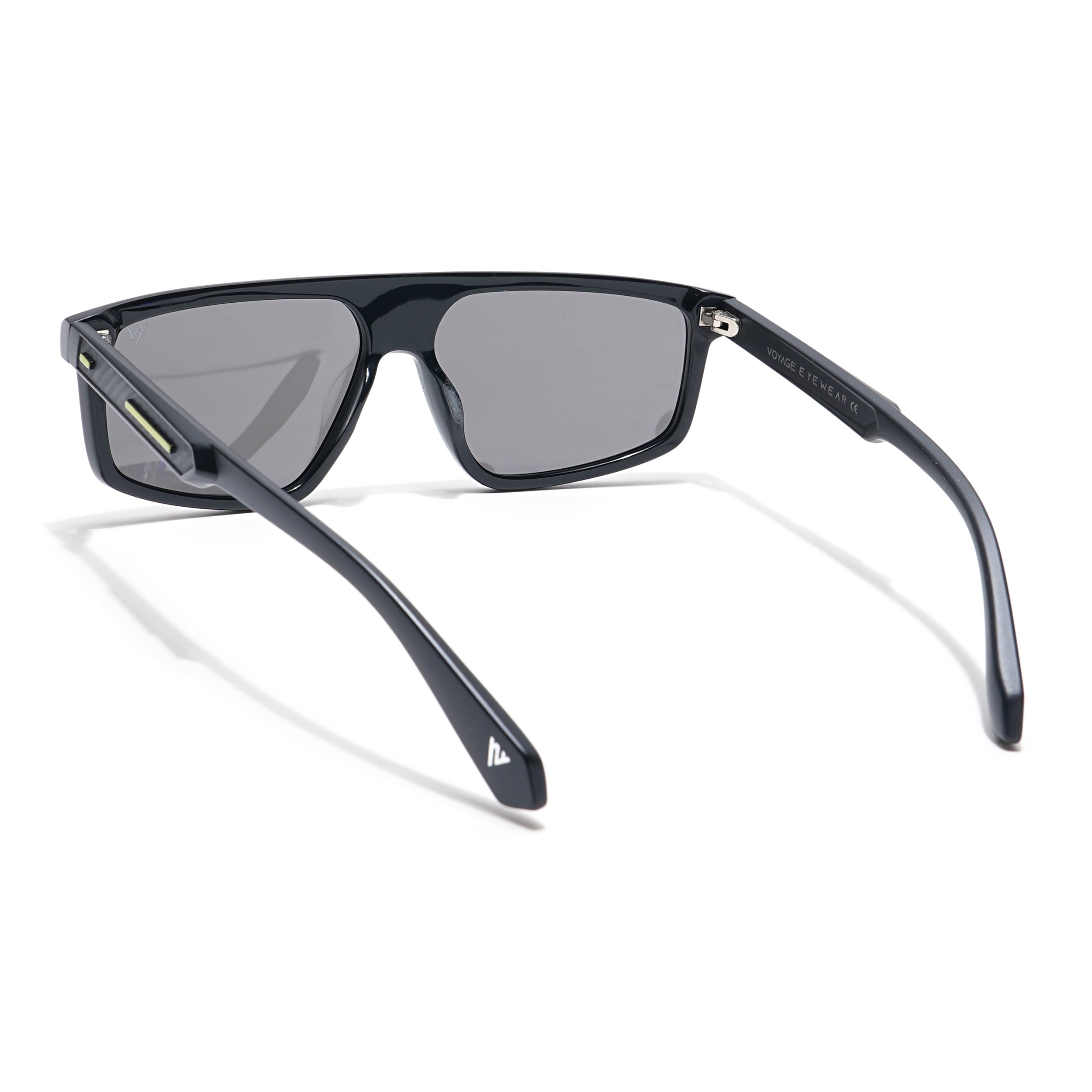 Voyage Select Rectangle Sunglasses (Grey Lens | Black Frame - SLPMG6200)