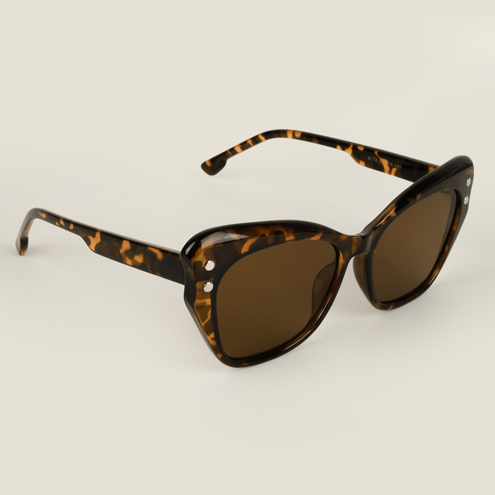 Voyage Demin Brown Cateye Sunglasses for Women (9174MG4108)