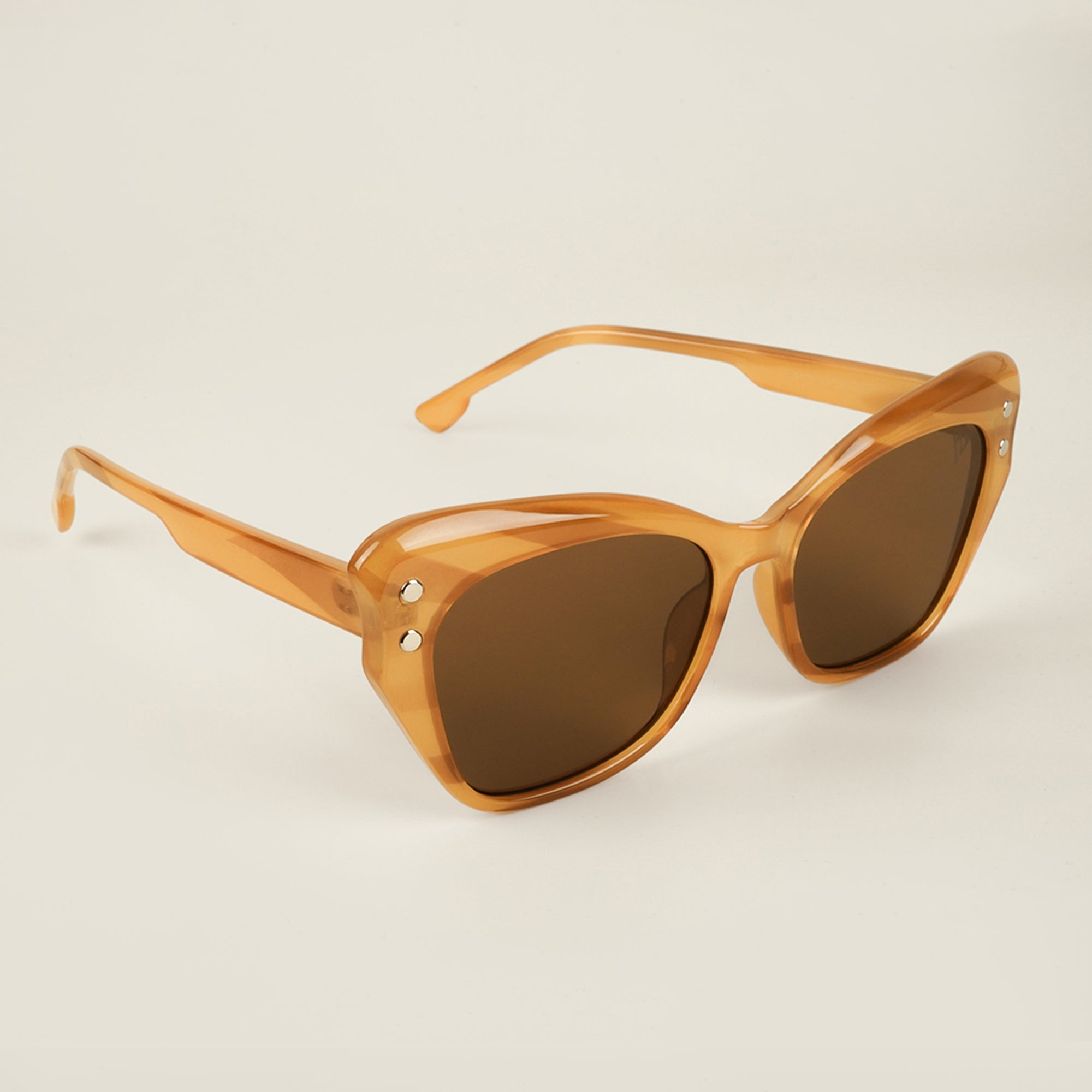 Voyage Light Brown Cateye Sunglasses for Women - MG4109