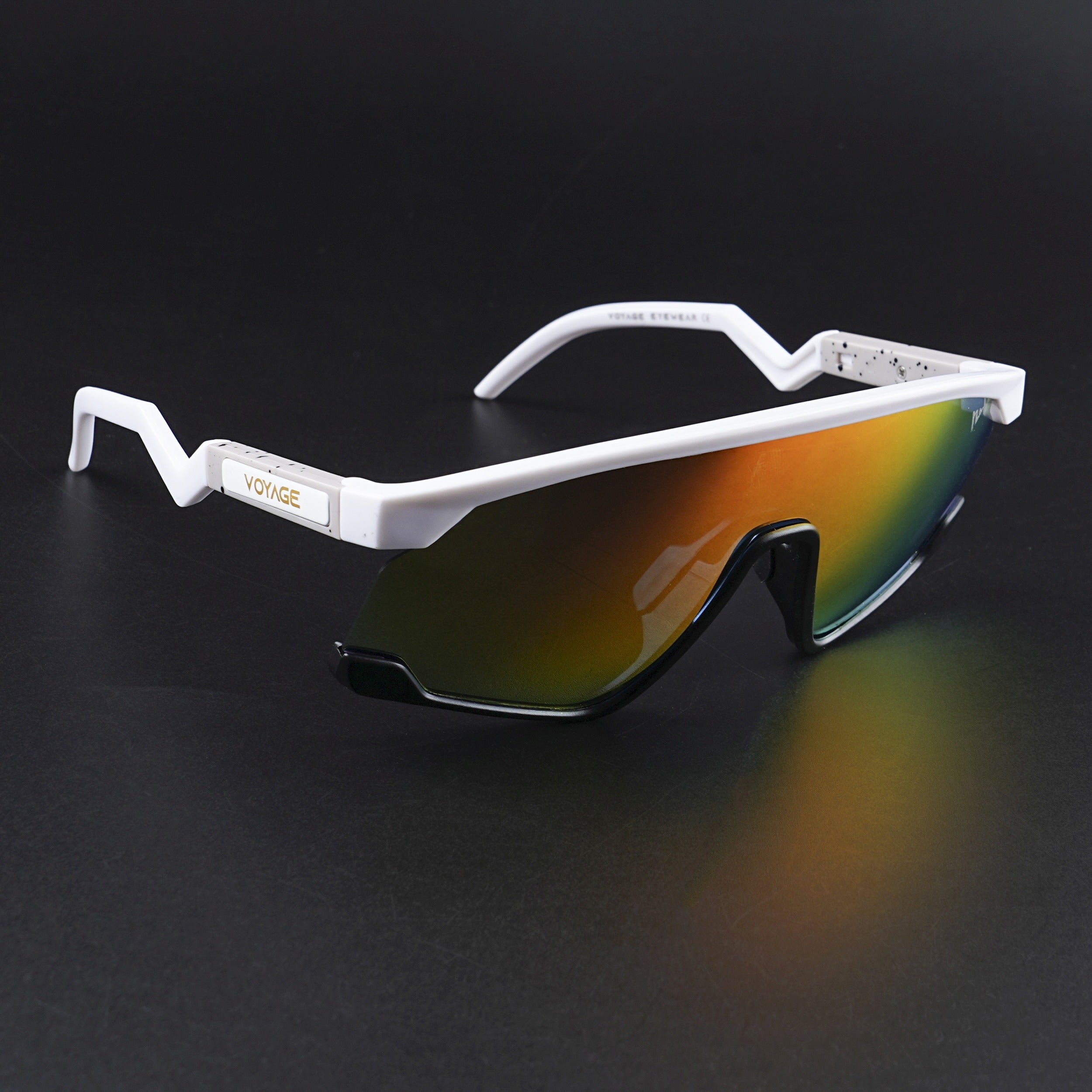 Drift Z | White Polarized Sunglasses (Multicolor Lens - PMG6270)