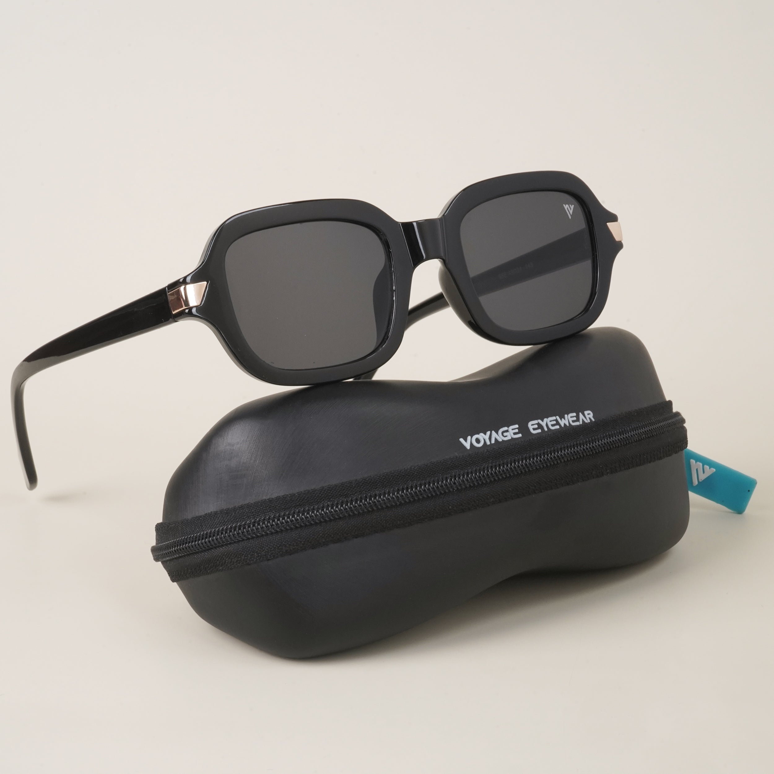 Voyage Black Rectangle Sunglasses - MG3659