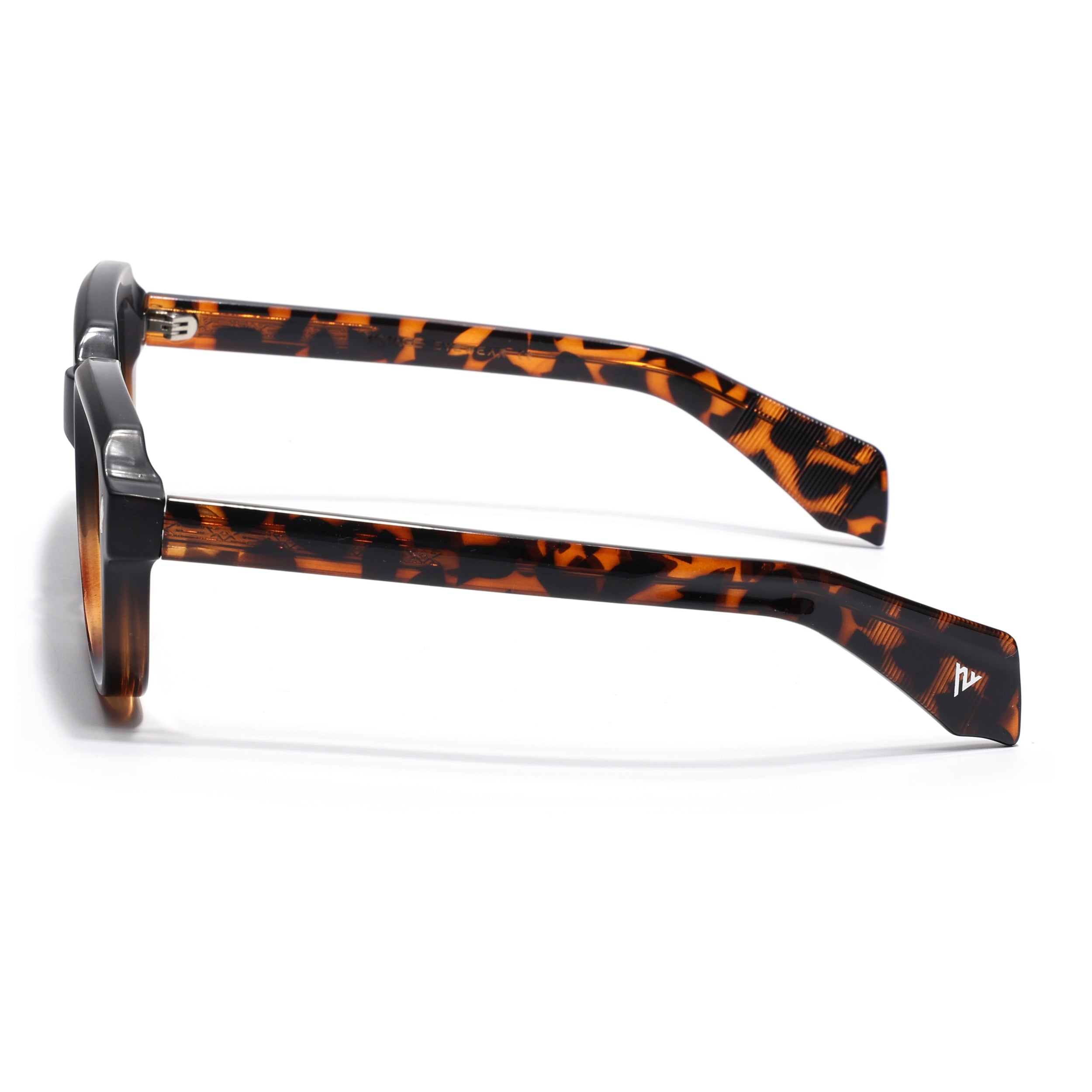 Square Sunglasses for Men & Women (Green Lens | Black & Demi Brown Frame - SLMG7241)