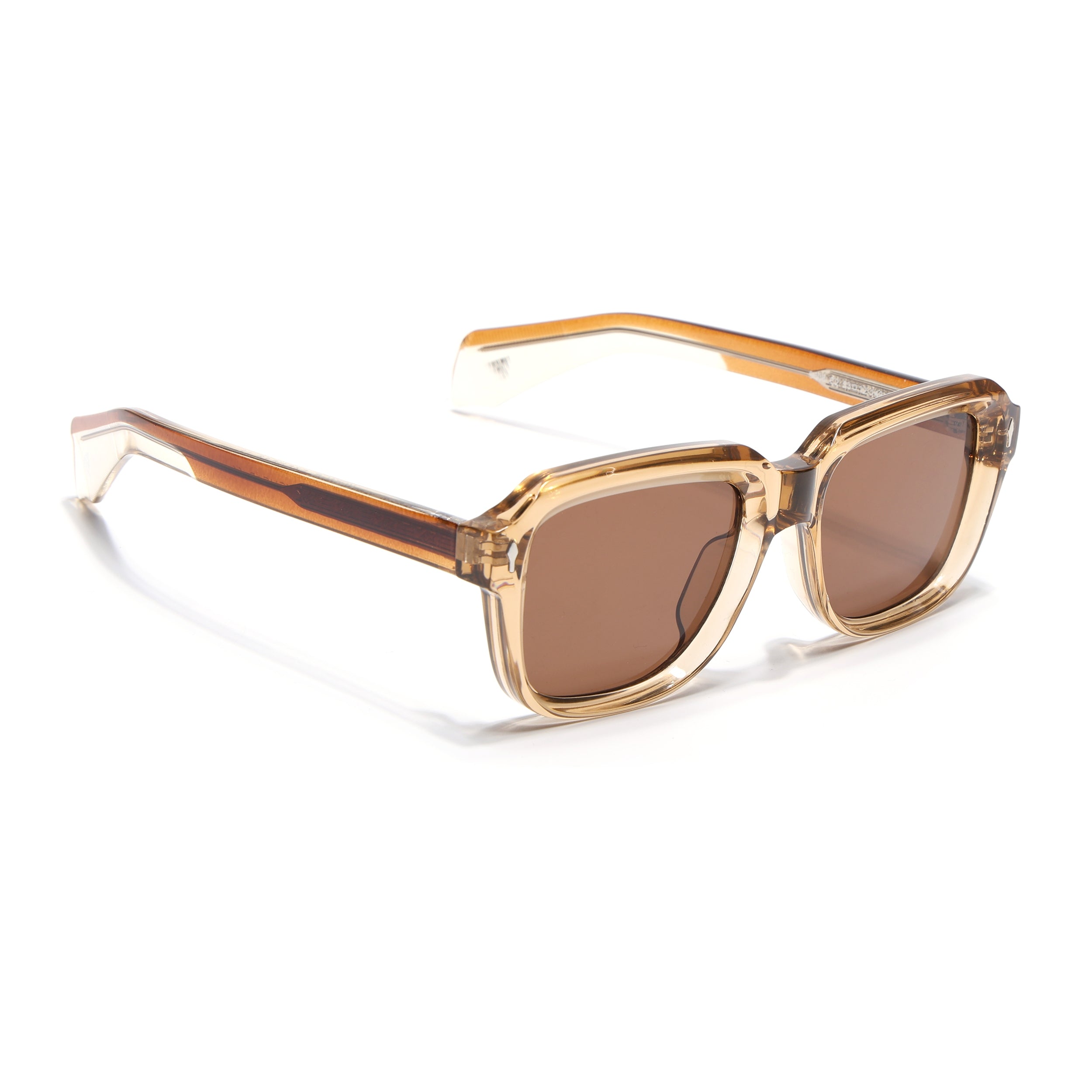 Square Sunglasses for Men & Women (Brown Lens | Brown Frame - SLMG7242)
