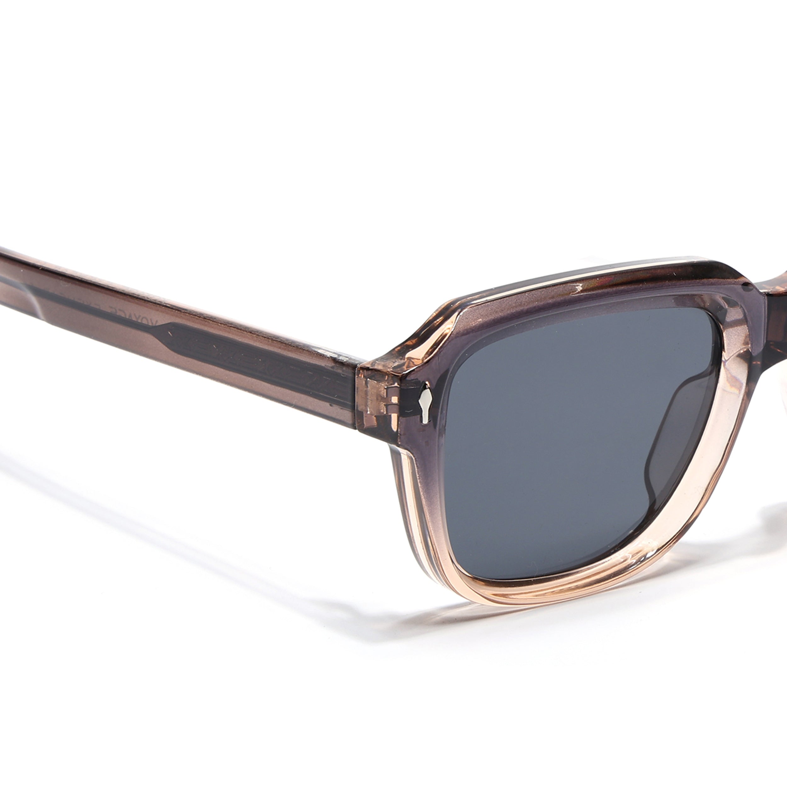 Square Sunglasses for Men & Women (Grey Lens | Purple & Brown Frame - SLMG7243)