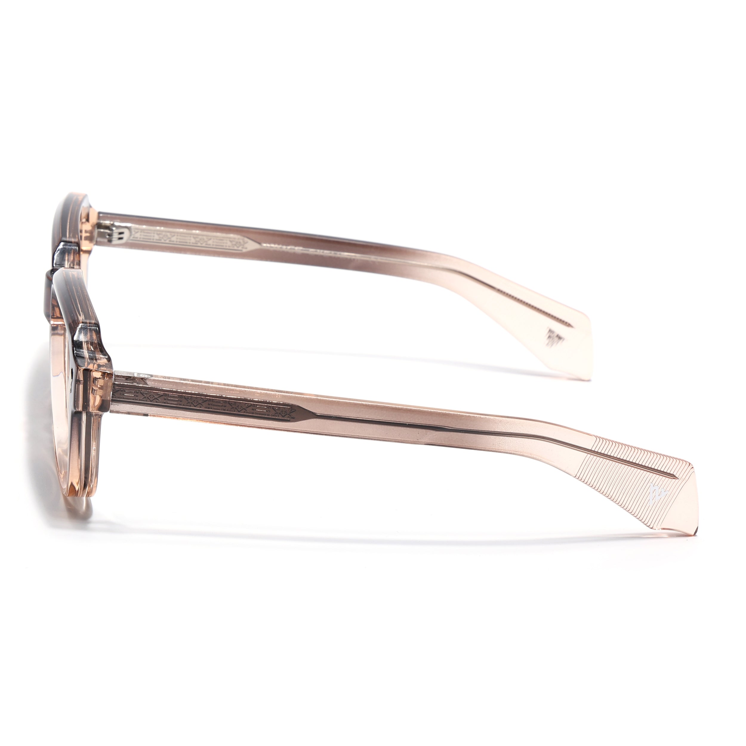 Square Sunglasses for Men & Women (Grey Lens | Purple & Brown Frame - SLMG7243)