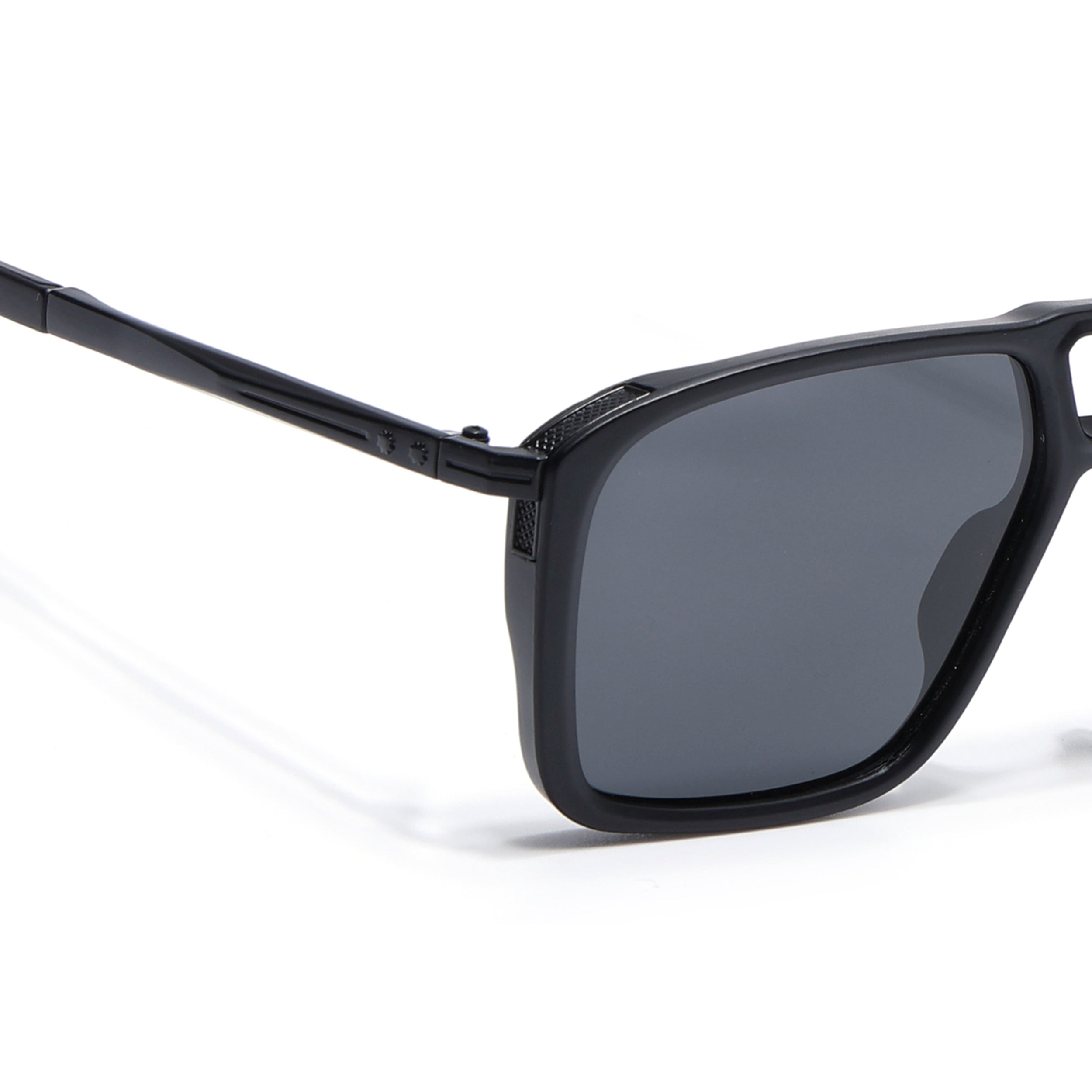 Rebel | Matt Black Wayfarer Polarized Sunglasses | Black Lens - PMG6629