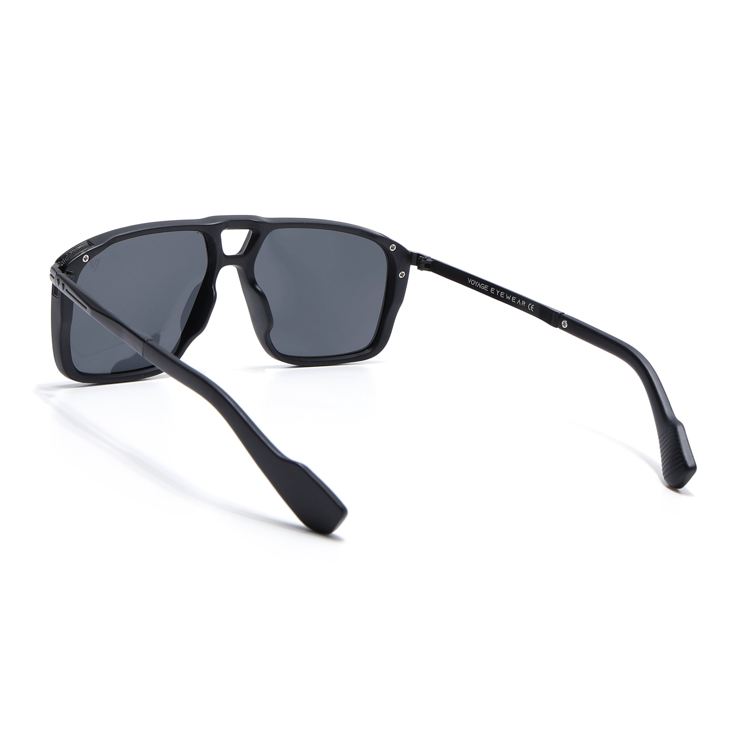 Rebel | Matt Black Wayfarer Polarized Sunglasses | Black Lens - PMG6629