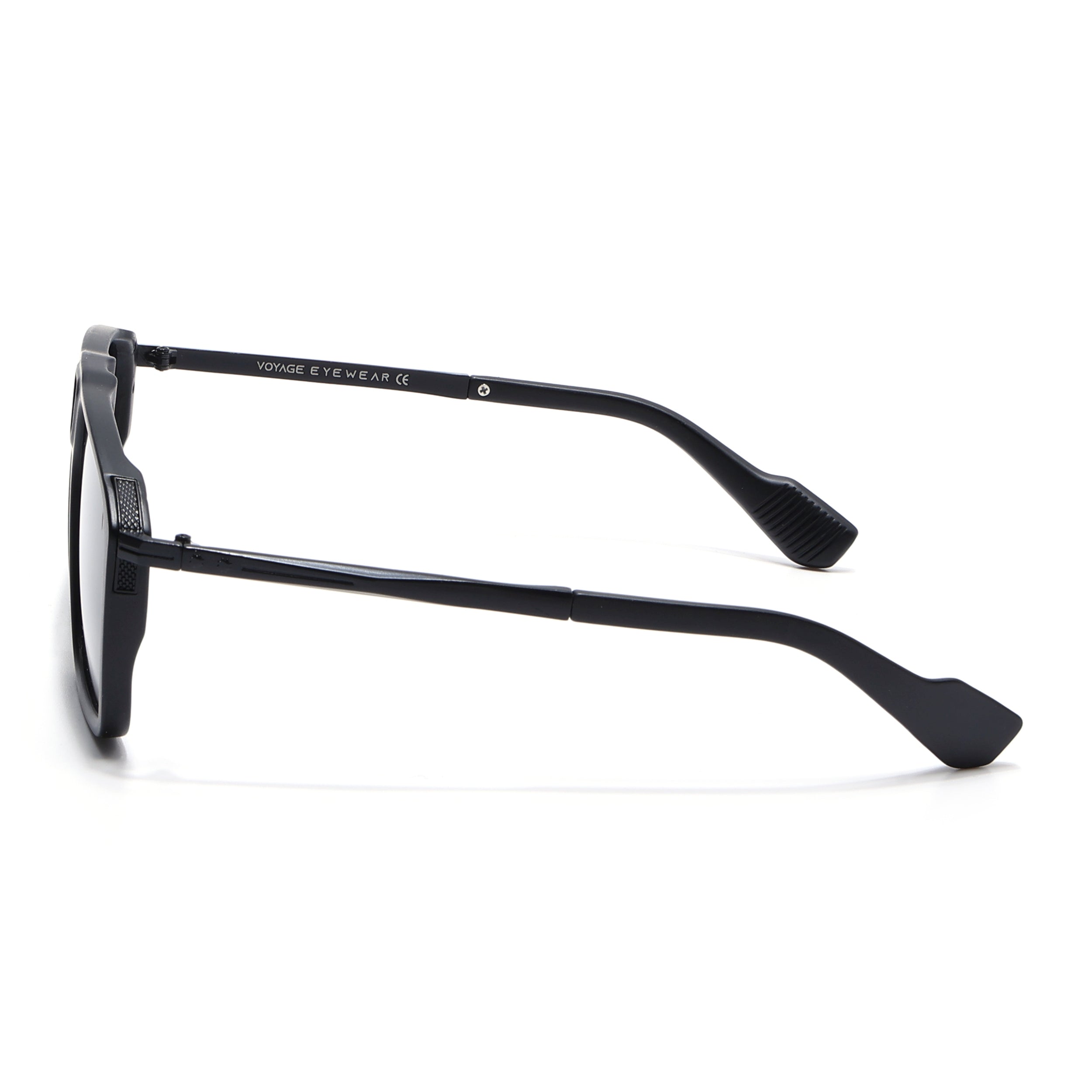 Rebel | Matt Black Wayfarer Polarized Sunglasses | Black Lens - PMG6629