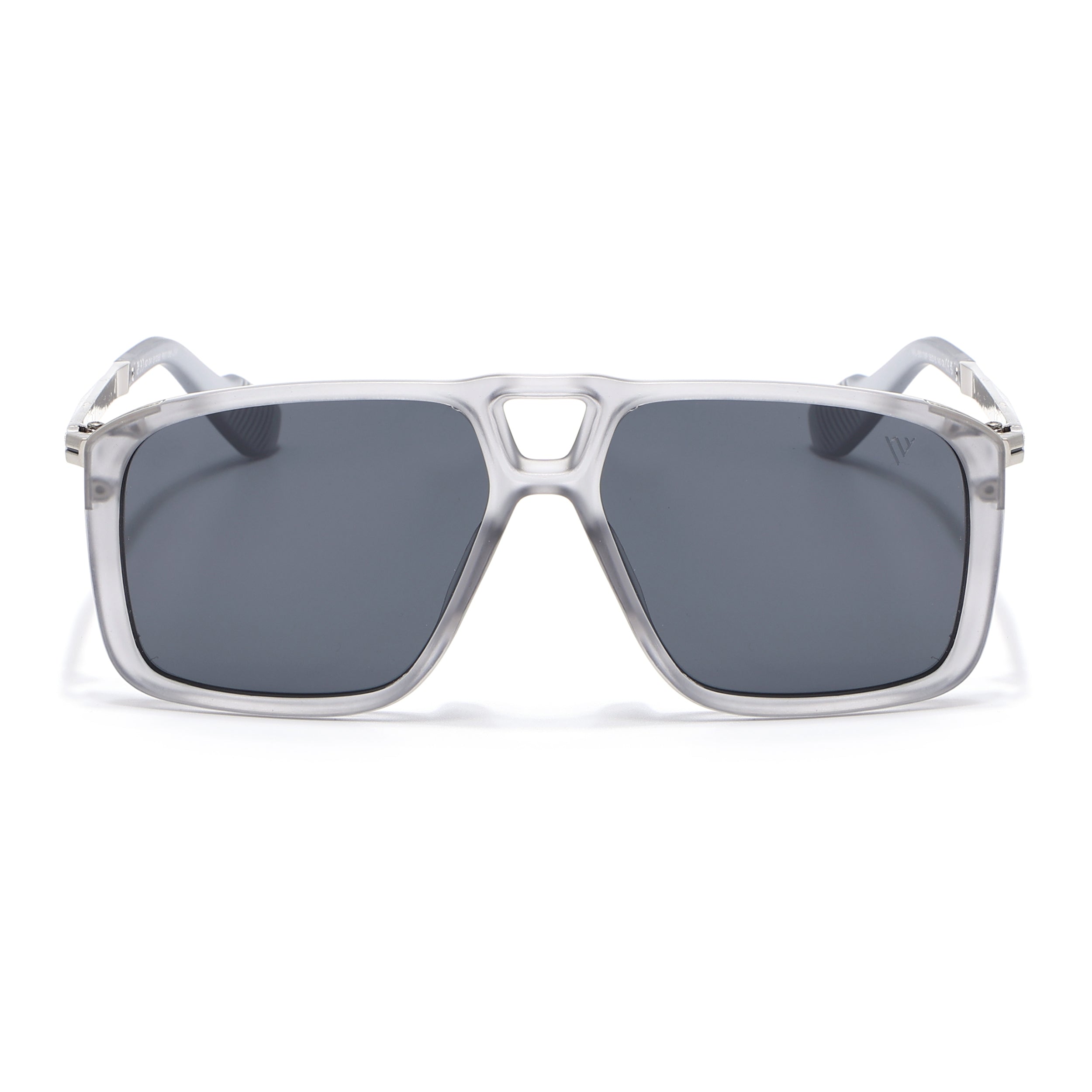 Rebel | Grey Wayfarer Polarized Sunglasses | Black Lens - PMG6630