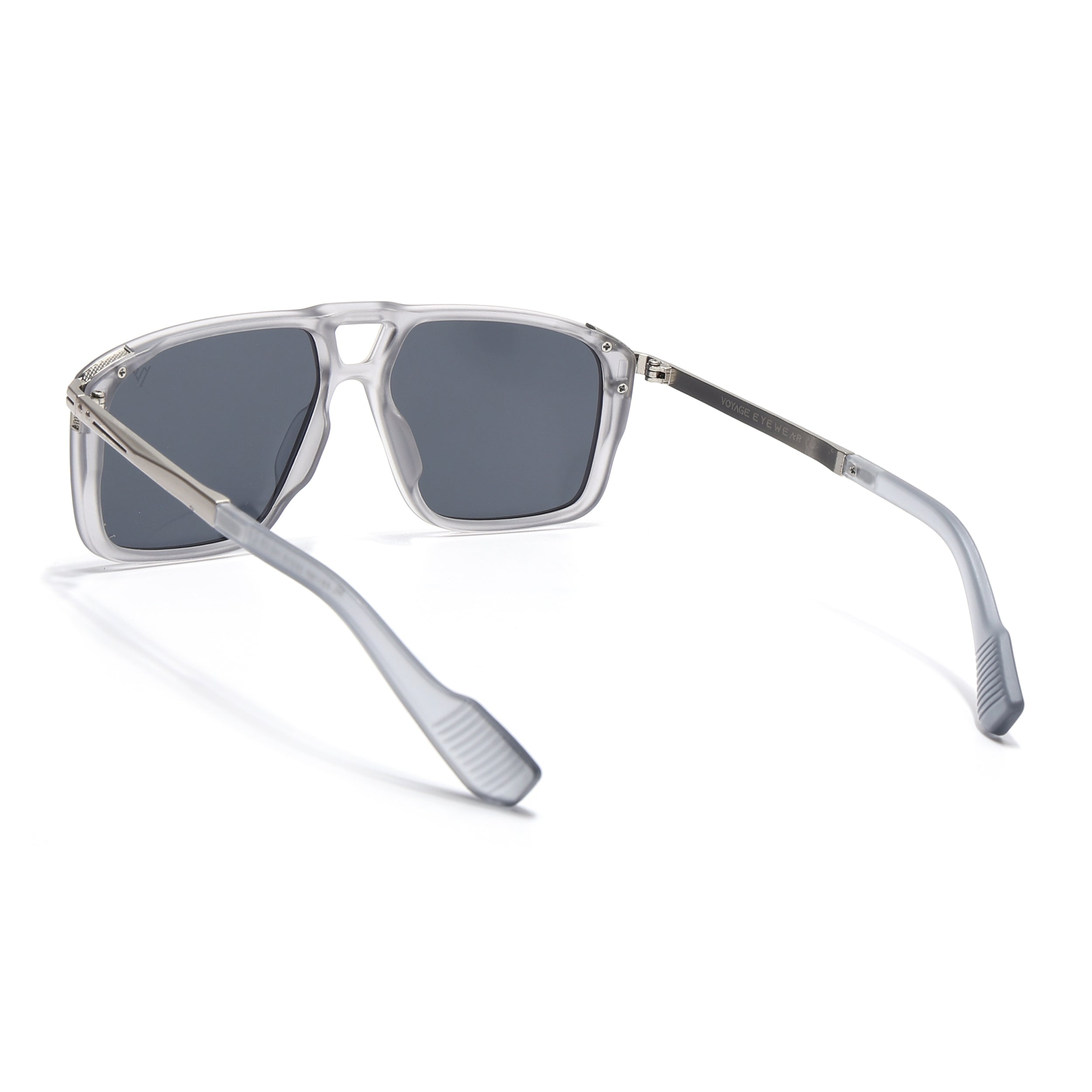 Rebel | Grey Wayfarer Polarized Sunglasses | Black Lens - PMG6630